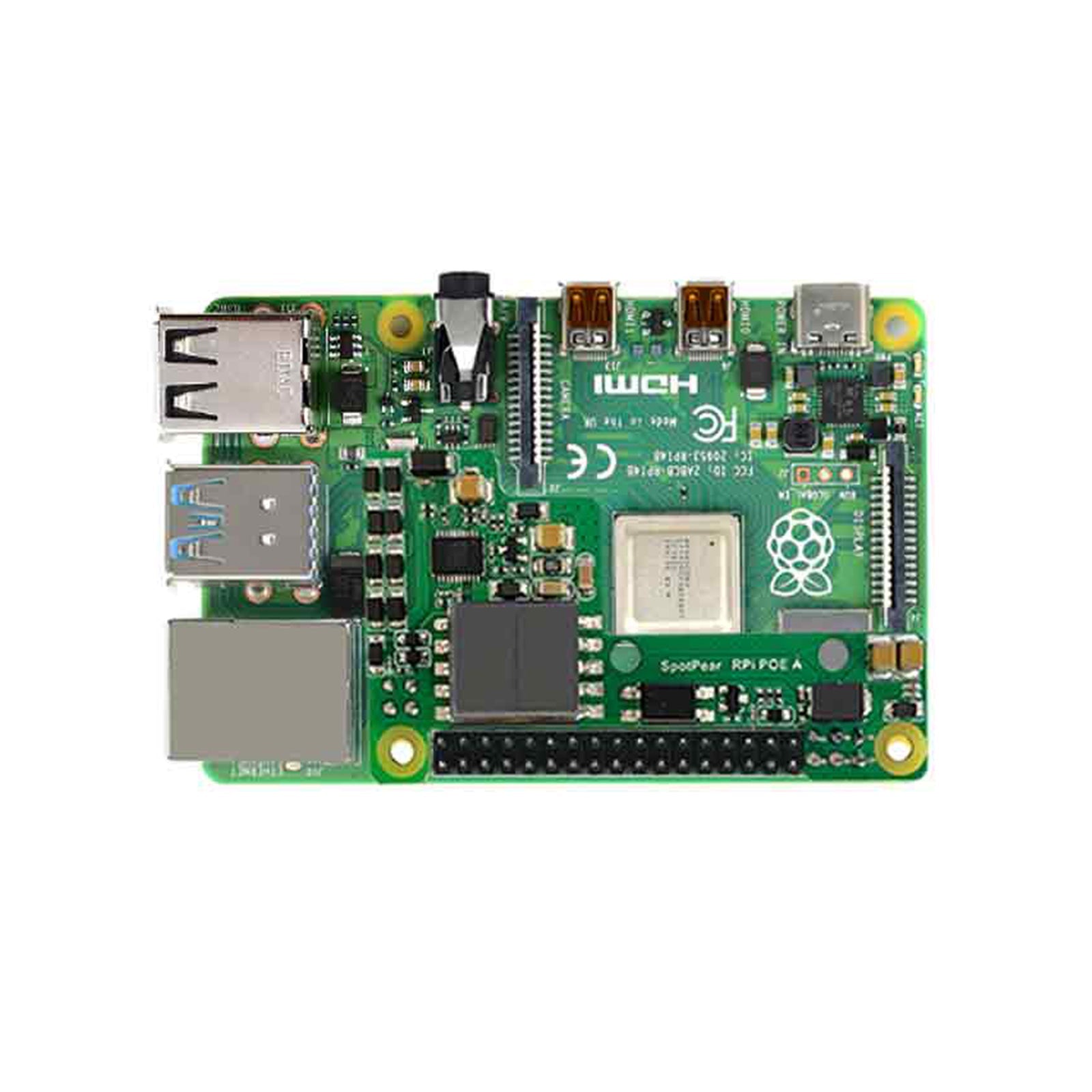 Raspberry Pi Poe Ethernet-voedingsuitbreidingsmodule ondersteunt 3B+/4B met ventilator