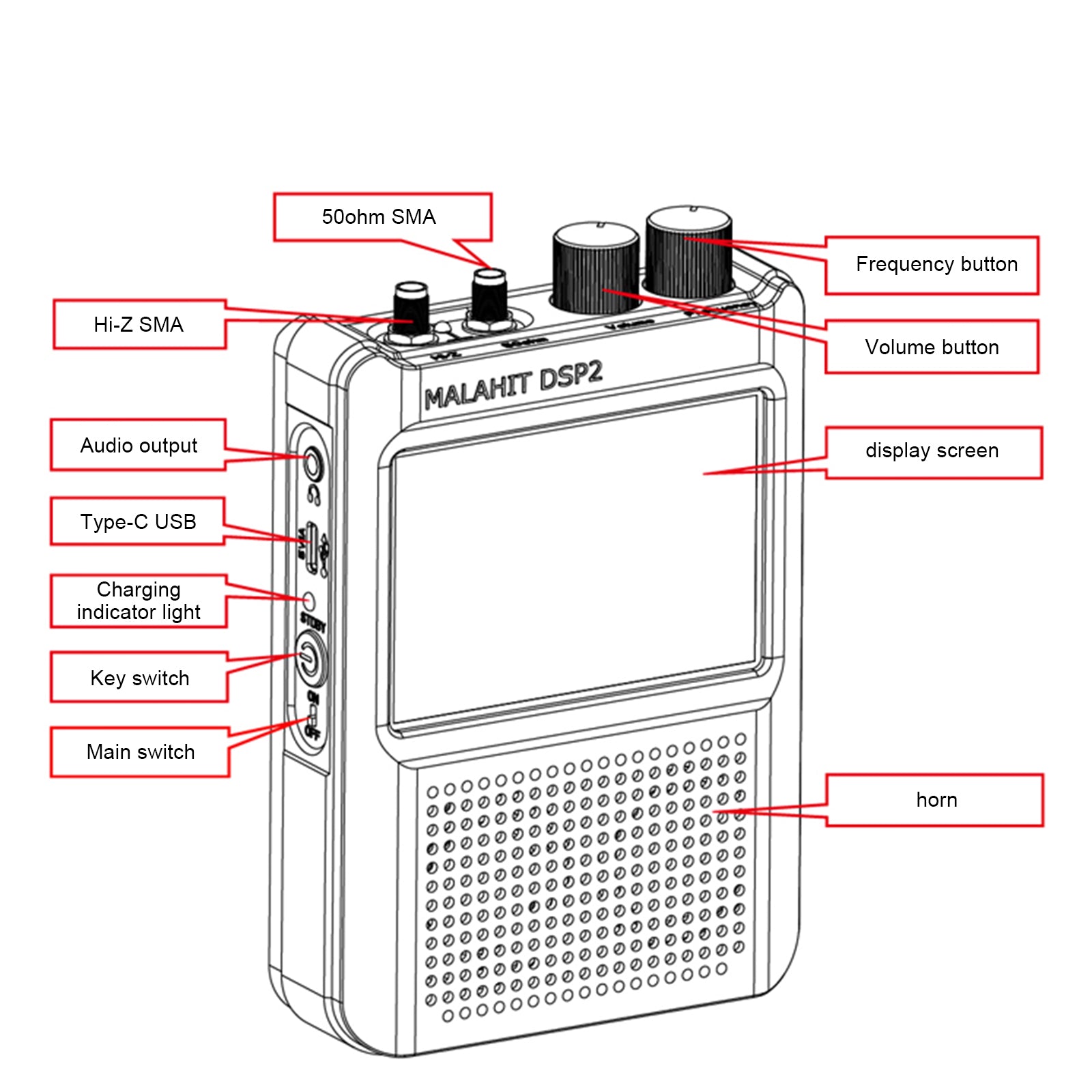 Echte geautoriseerde firmware 2.30 Malahit-DSP2-ontvangerradio van de tweede generatie