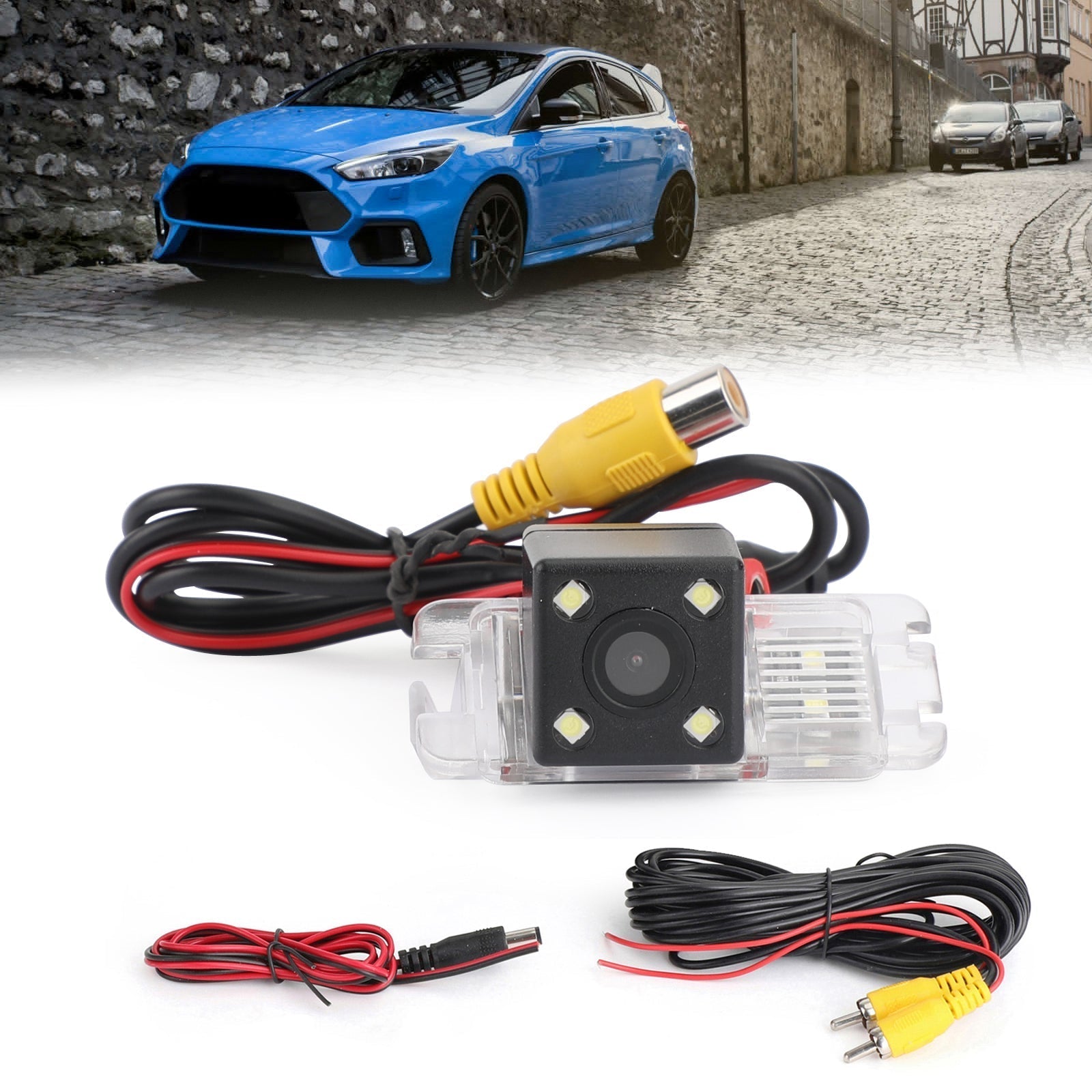 Reverse Backup 4LED Camera Geschikt Voor FORD MONDEO/FIESTA/FOCUS HATCHBACK/S-Max