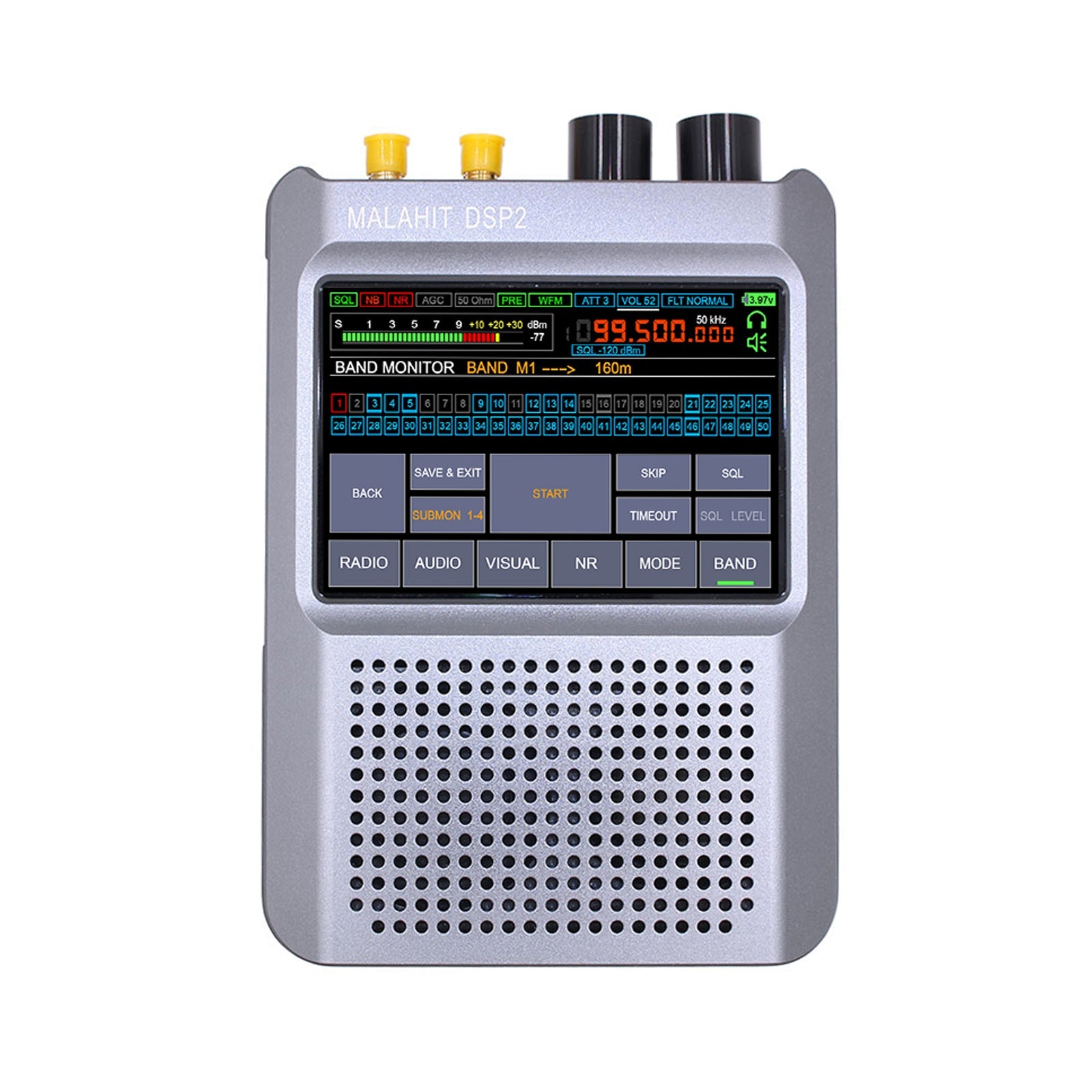 Véritable micrologiciel autorisé 2.30 Radio récepteur Malahit-DSP2 de deuxième génération