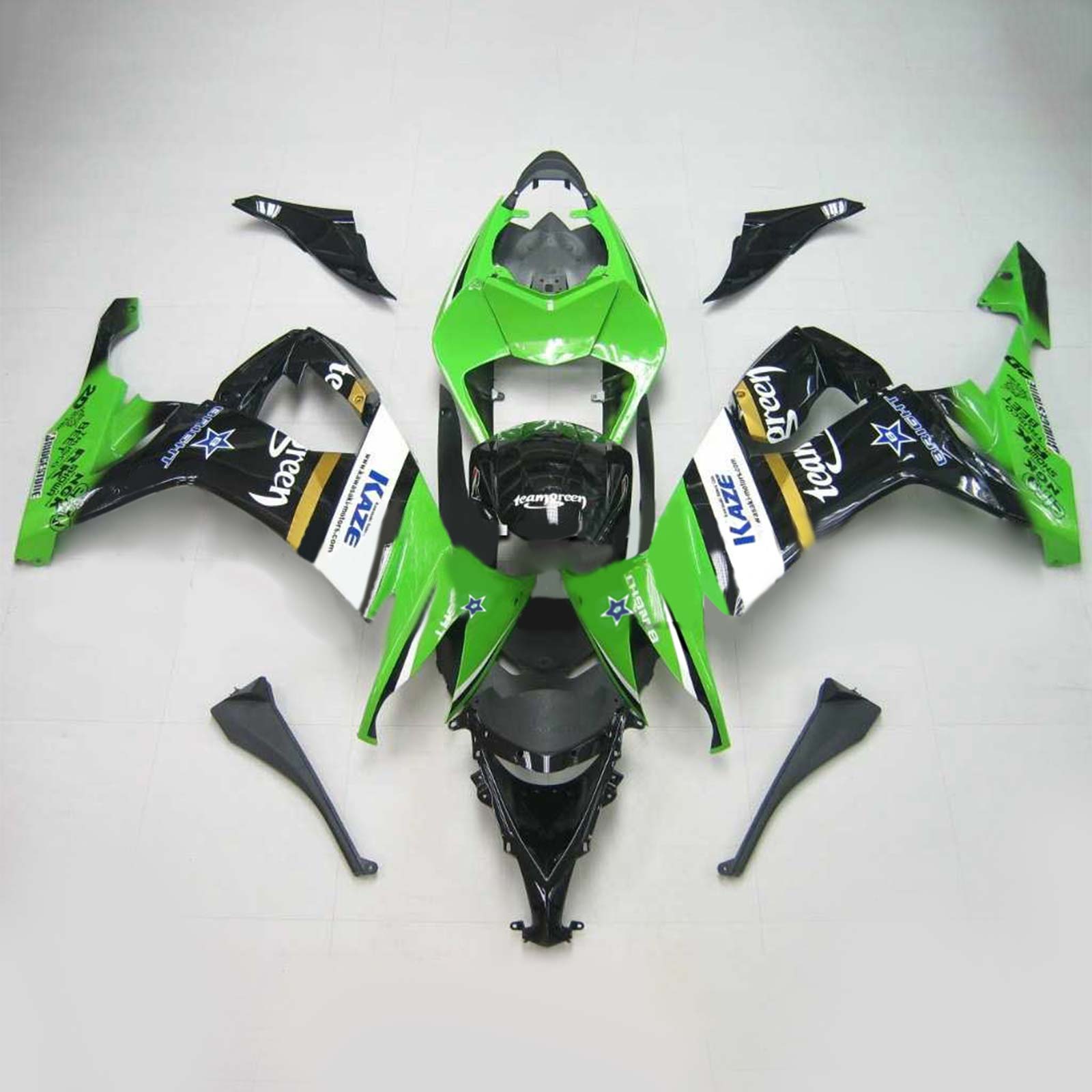 2008-2010 Kawasaki ZX10R Kit de carénage d'injection Amotopart Carrosserie Plastique ABS #103