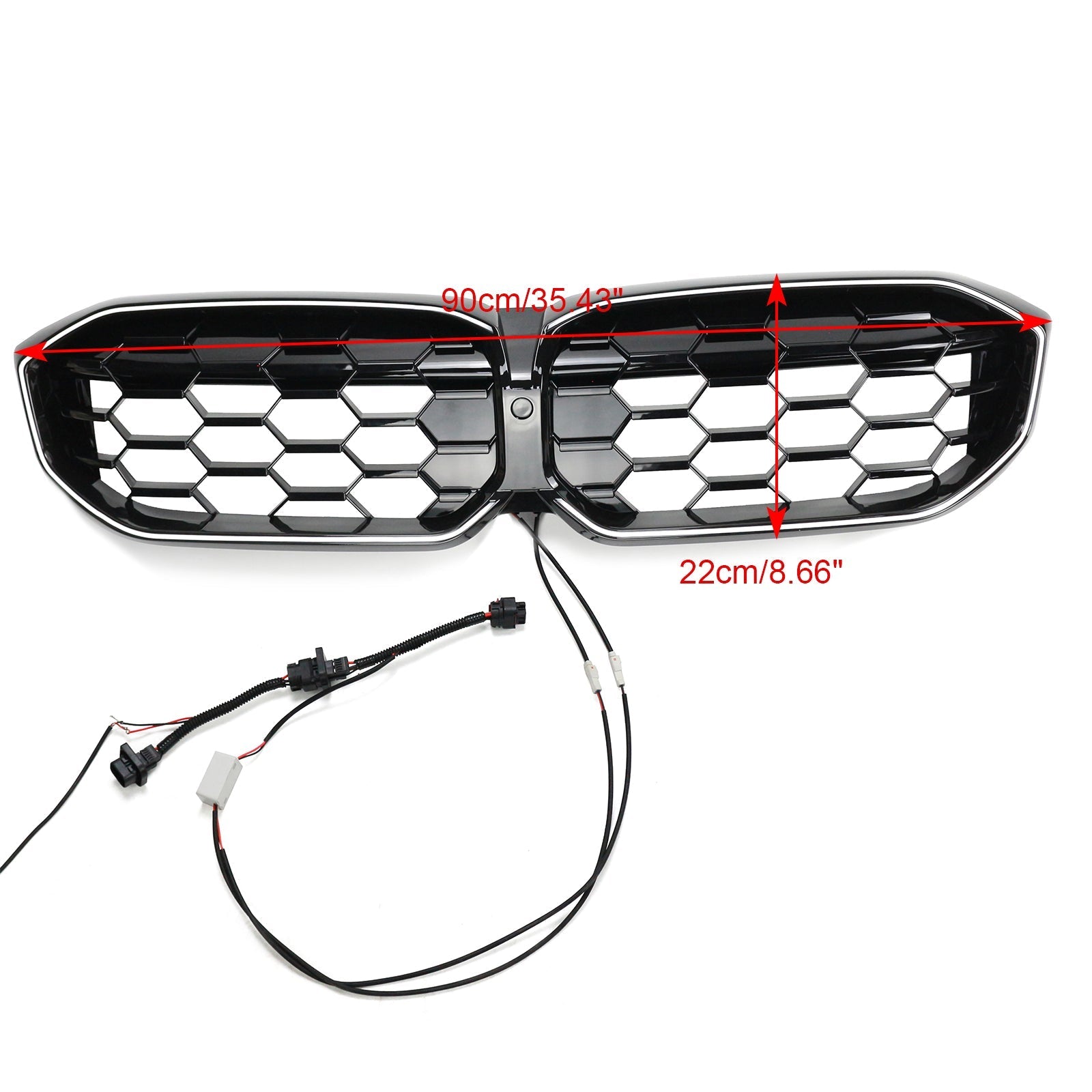 2023-2024 BMW 3 Series G20 G28 Diamond Gloss Black Front Kidney Grille Mesh