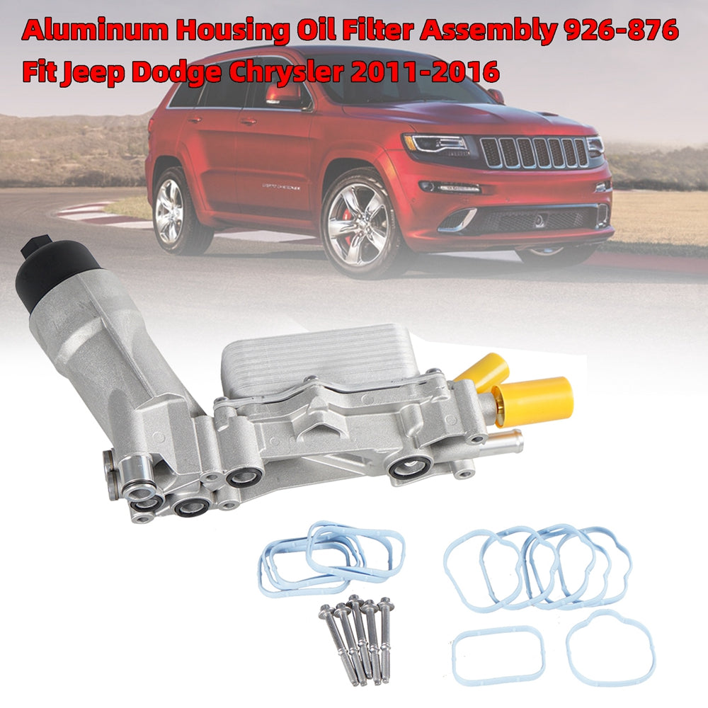 2011-2016 Jeep Cherokee Wrangler Aluminum Housing Oil Filter Assembly 926-876 5184304AE 68105583AF 5184294AE