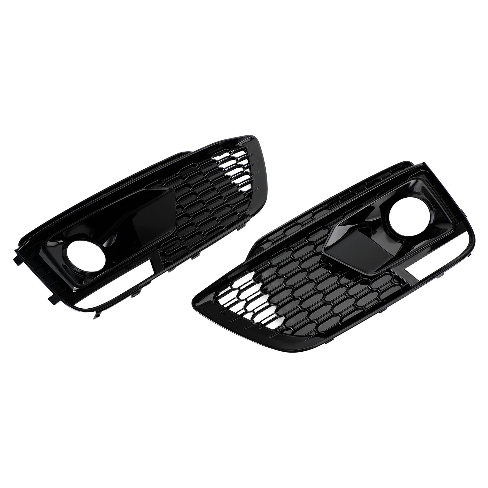 Couverture noire de grilles de phares antibrouillard avant en nid d'abeille pour Audi Q5 SQ5 RSQ5 2018 – 2020