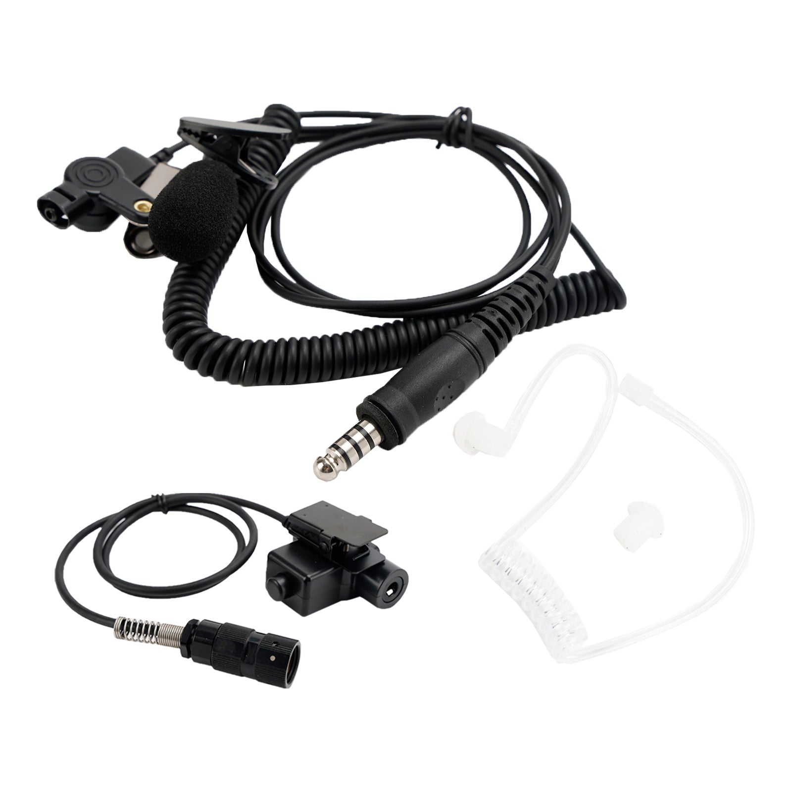 7.1-A3 Transparante luchtbuis-headset met microfoon voor AN/PRC-152 AN/PRC-148 U329-radio