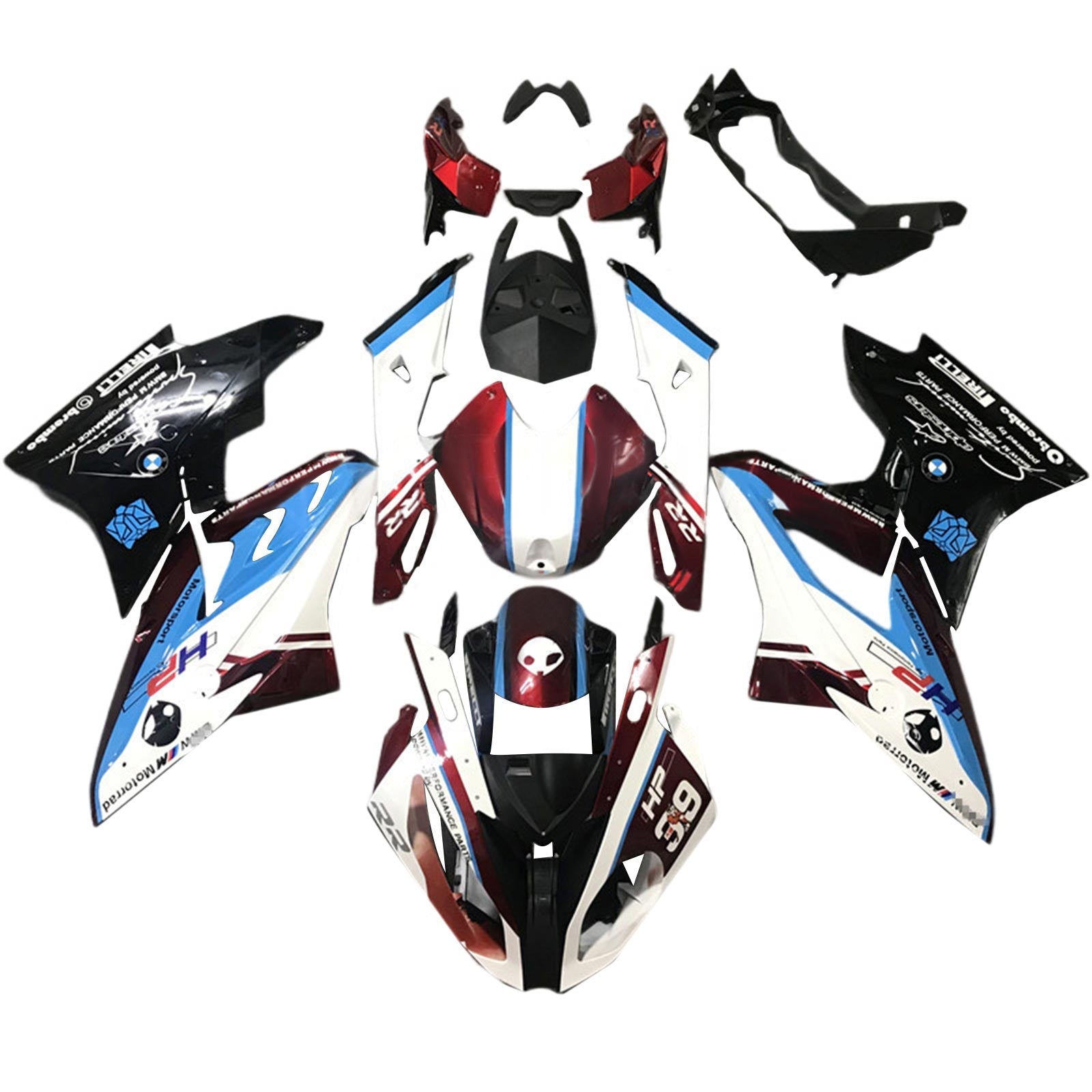 2015-2016 BMW S1000RR Fairing Kit Karosseri Plast ABS