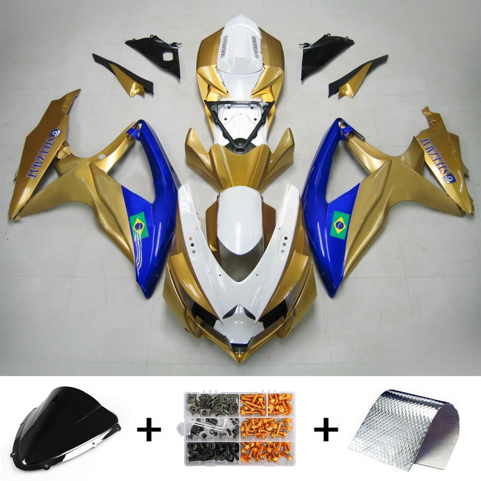 2008-2010 Suzuki GSXR 600/750 K8 Injection Fairing Kit Bodywork Plastic ABS