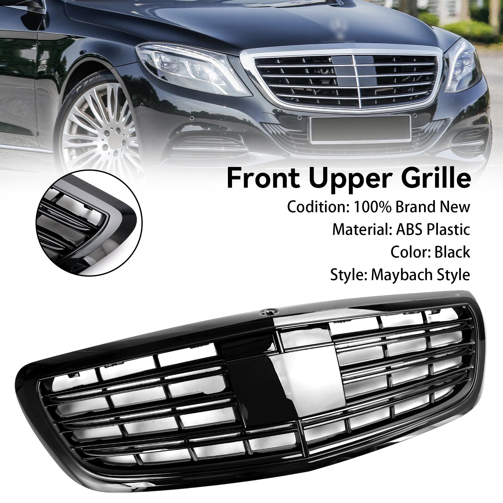 2014-2020 S-class W222 S500 S550 S600 W/ACC Mercedes-Benz Front Grill Grille