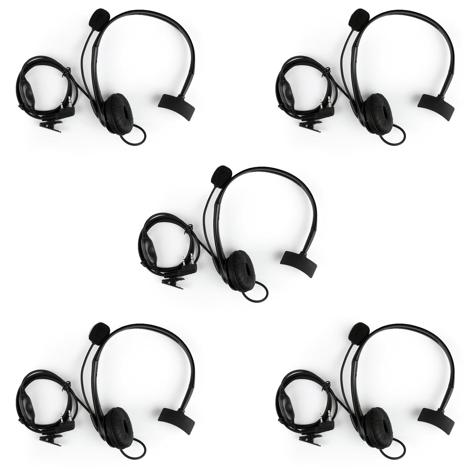 1x Overhead Headphone Headset For Kenwood Puxing Wouxun Baofeng 2-Way Radio