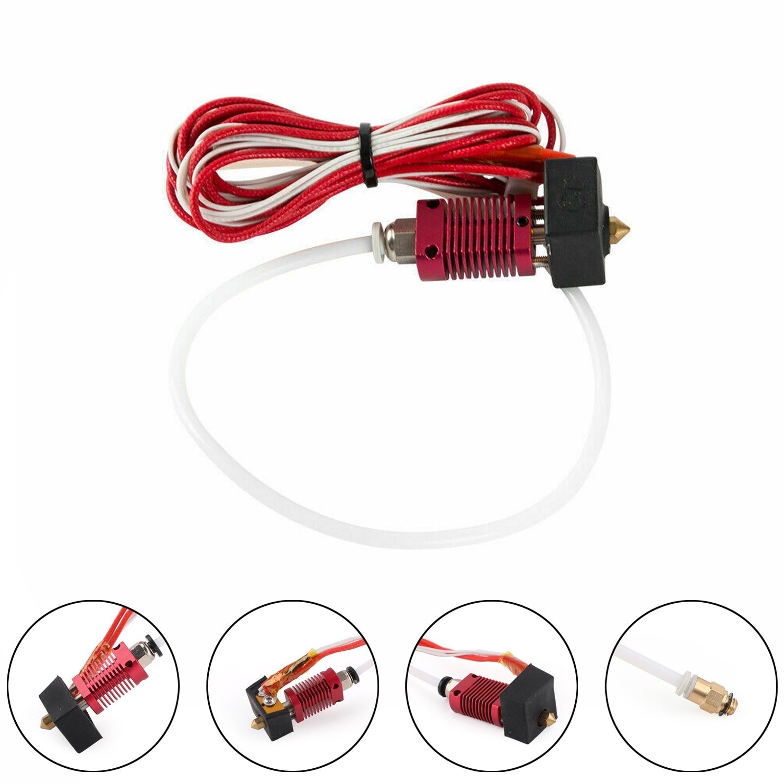 Kit d'extrudeuse de mise à niveau d'imprimante 3D, extrémité chaude 12V, adapté à Creality 3D CR-10 CR-10S