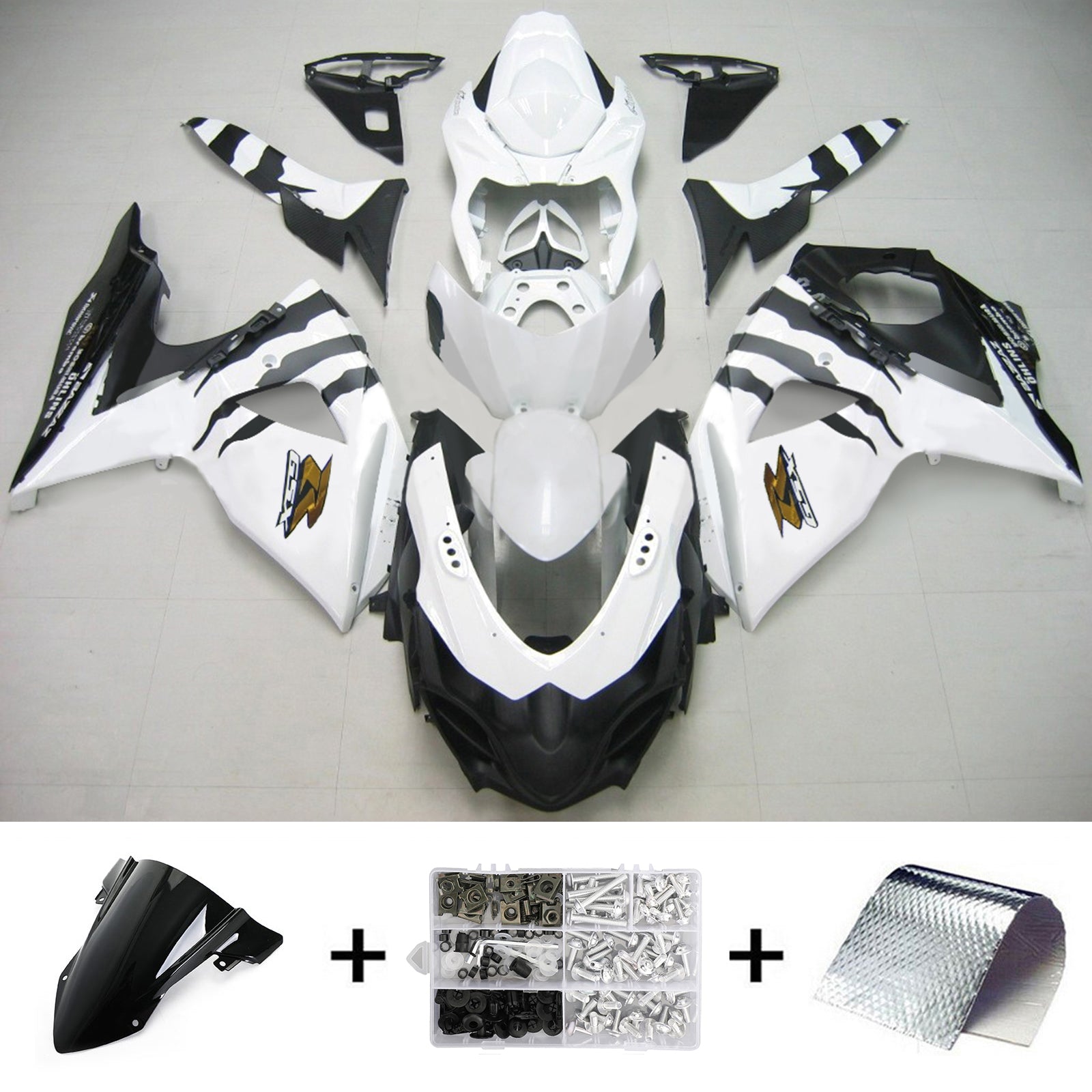 2009-2016 Suzuki GSXR1000 K9 Amotopart Injection Fairing Kit Bodywork Plastic ABS #113