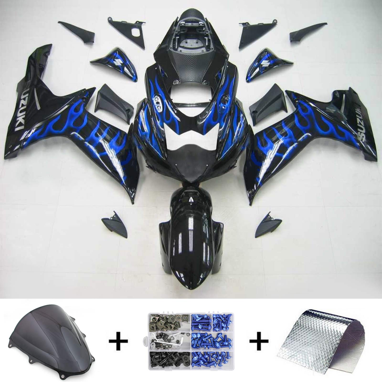 2011-2024 Suzuki GSXR 600/750 K11 Kit de carénage d'injection Amotopart carrosserie plastique ABS #101