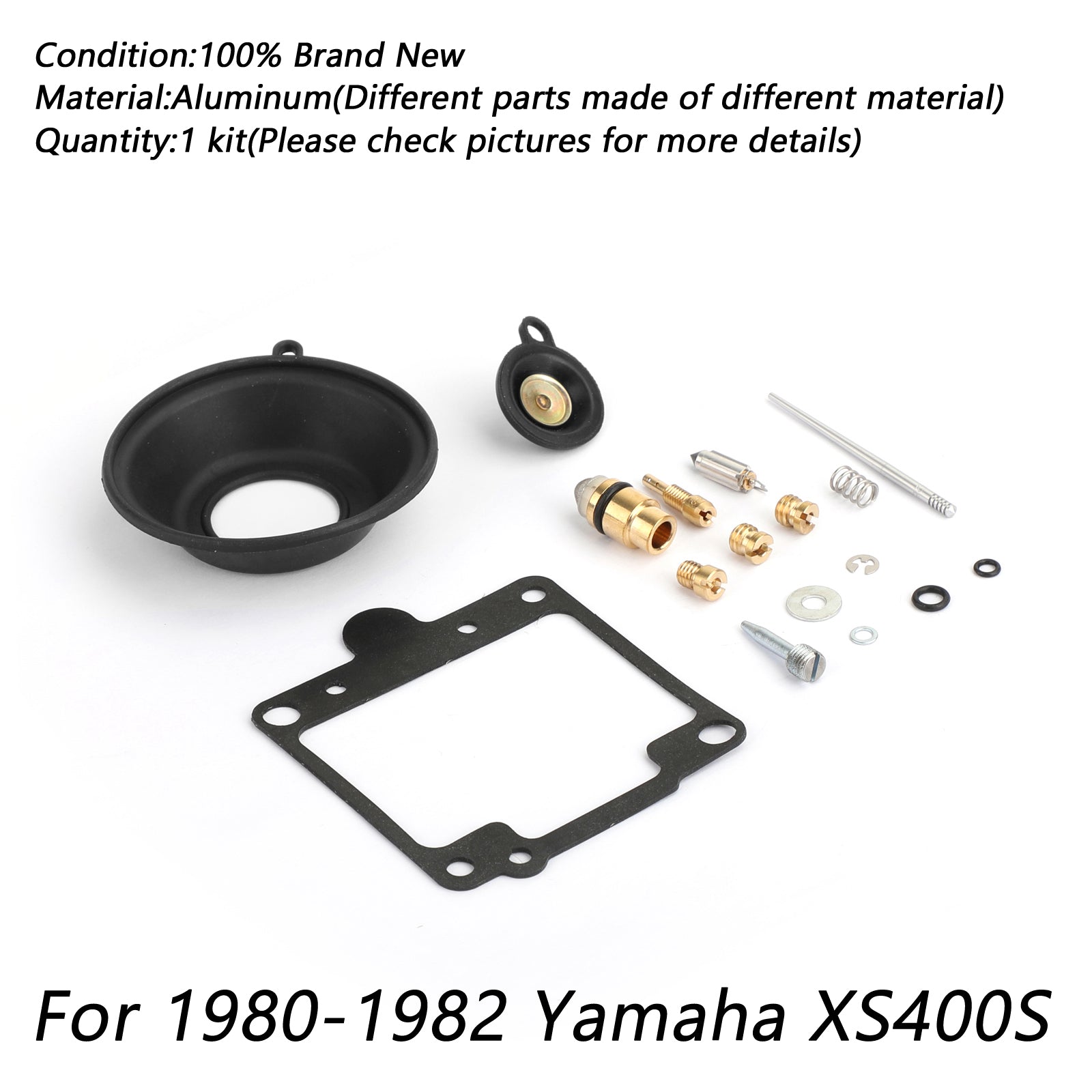 Forgasserreparasjonsreparasjonssett for Yamaha XS400 SE Special 1980-1982 1981 Ny