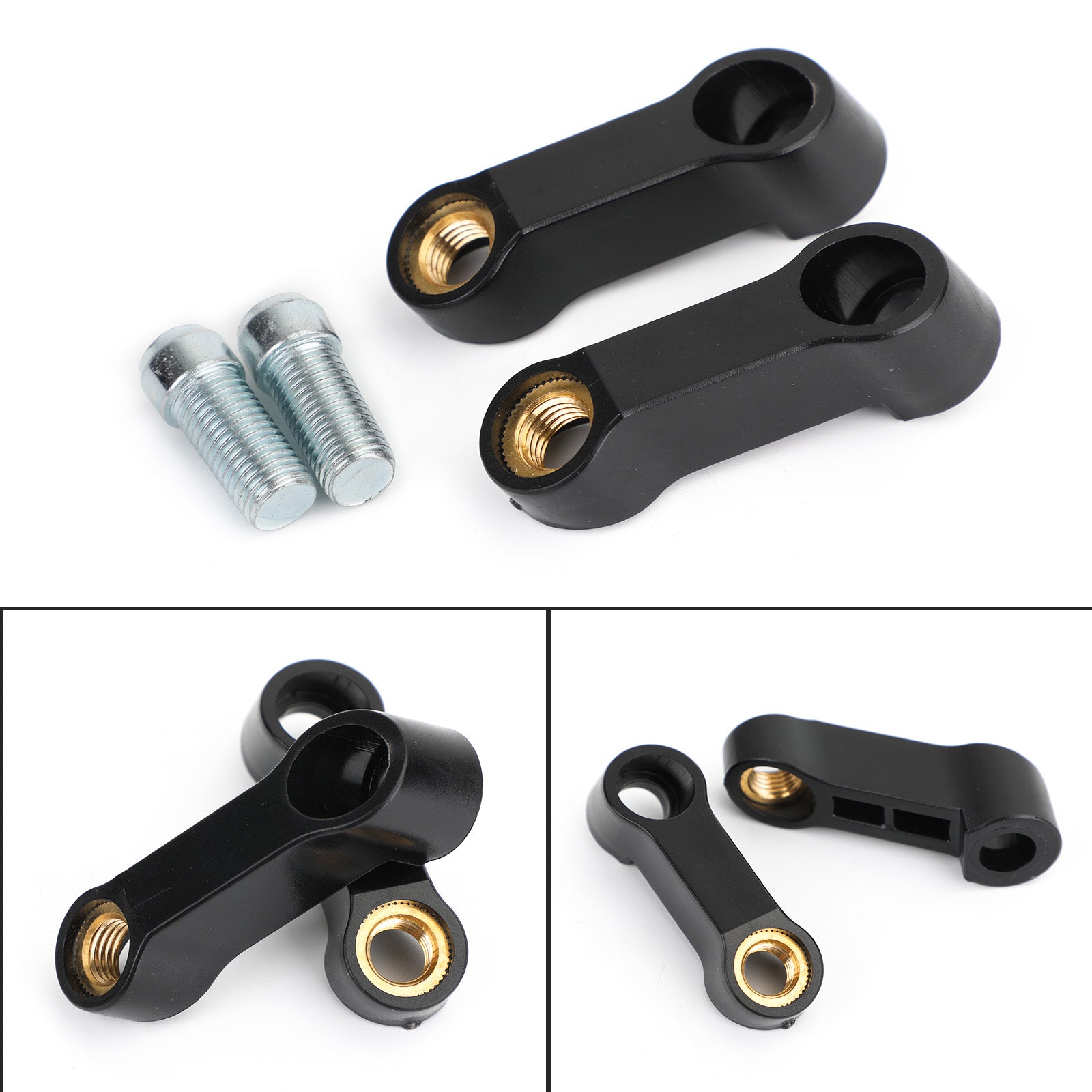 Support d'extension de rétroviseur de moto noir 10mm M10 adapté pour Honda générique