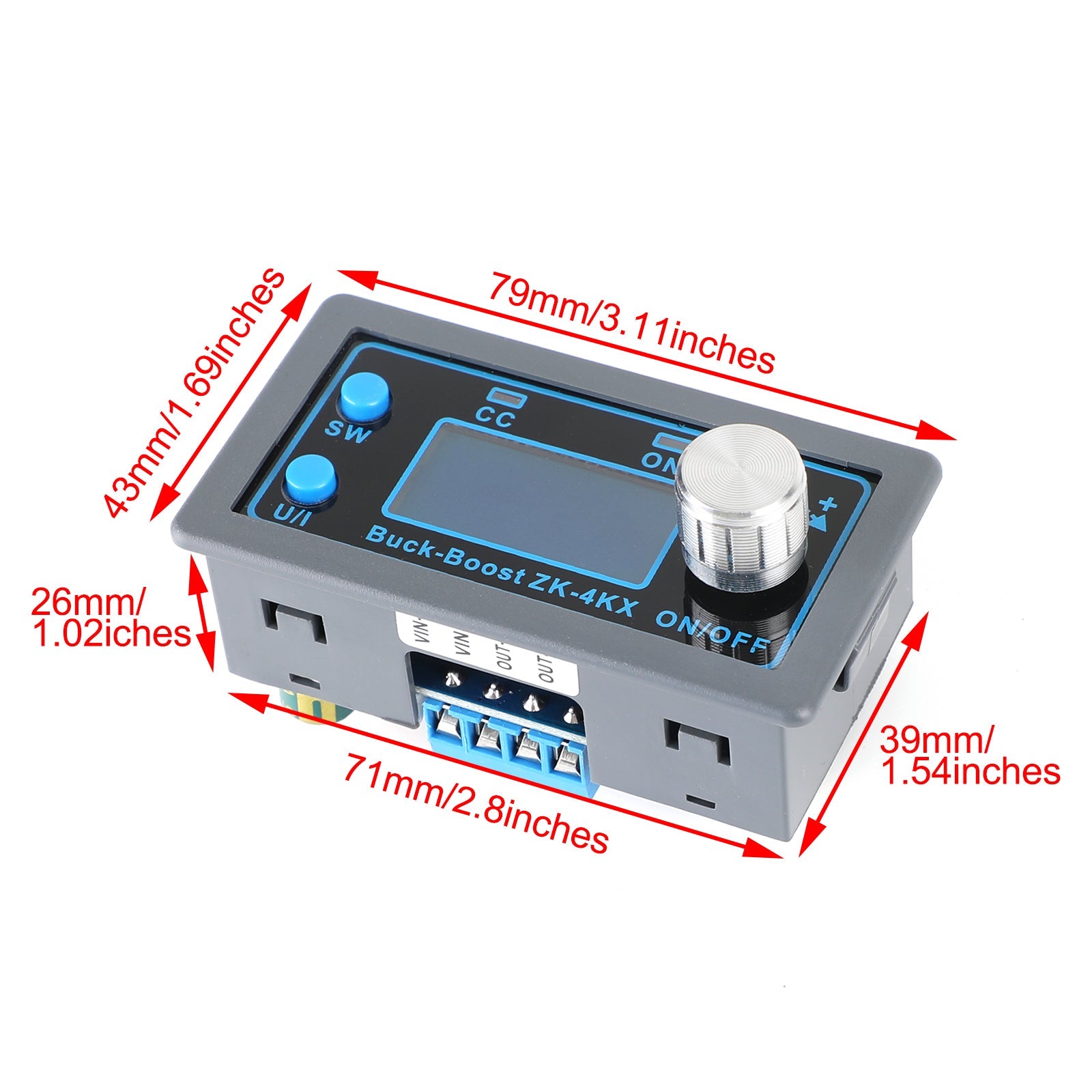 DC Adjustable Step Up Down Buck Boost Power Supply Voltage Regulator Module