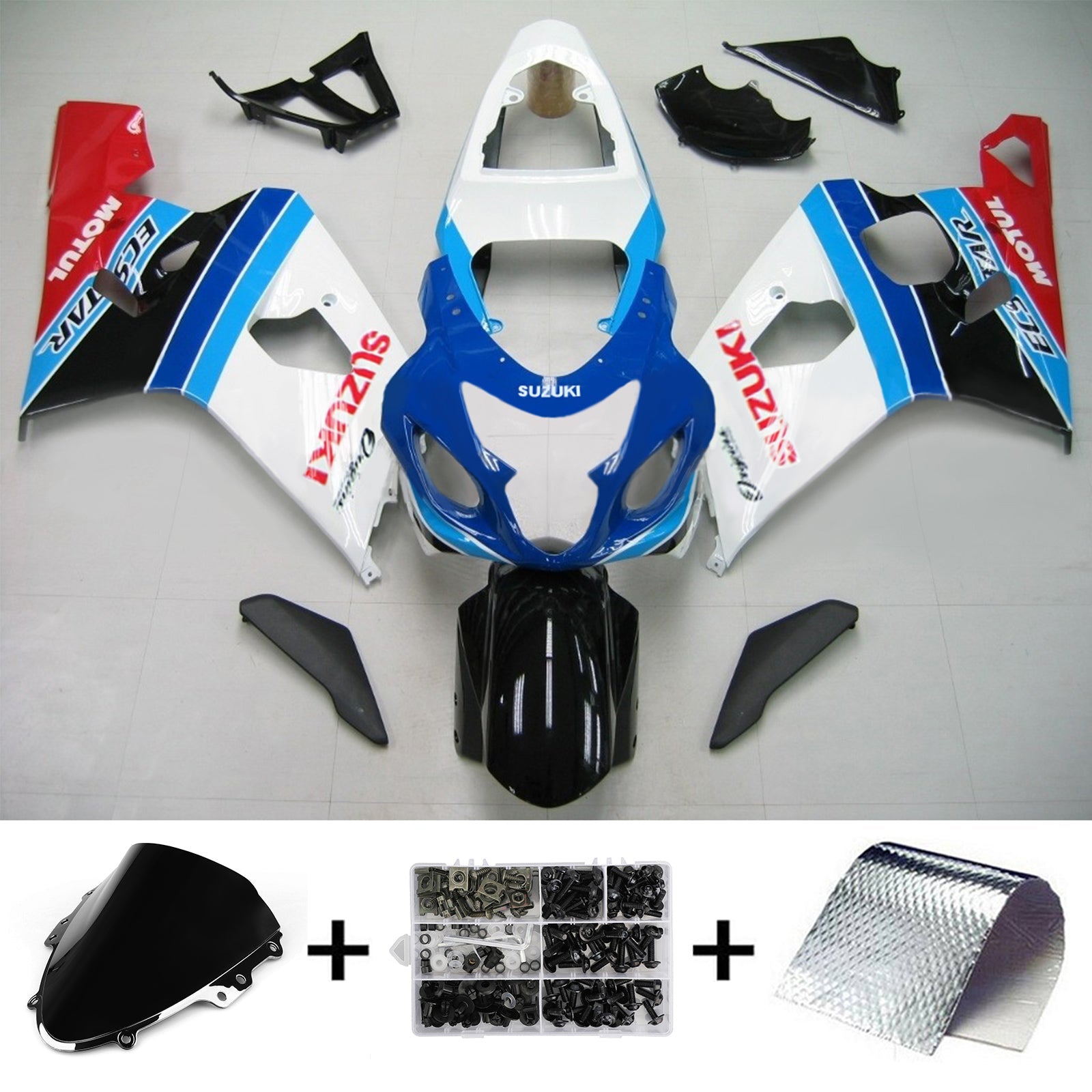 2004-2005 Suzuki GSXR 600/750 K4 Amotopart Injection Fairing Kit Bodywork Plastic ABS #112