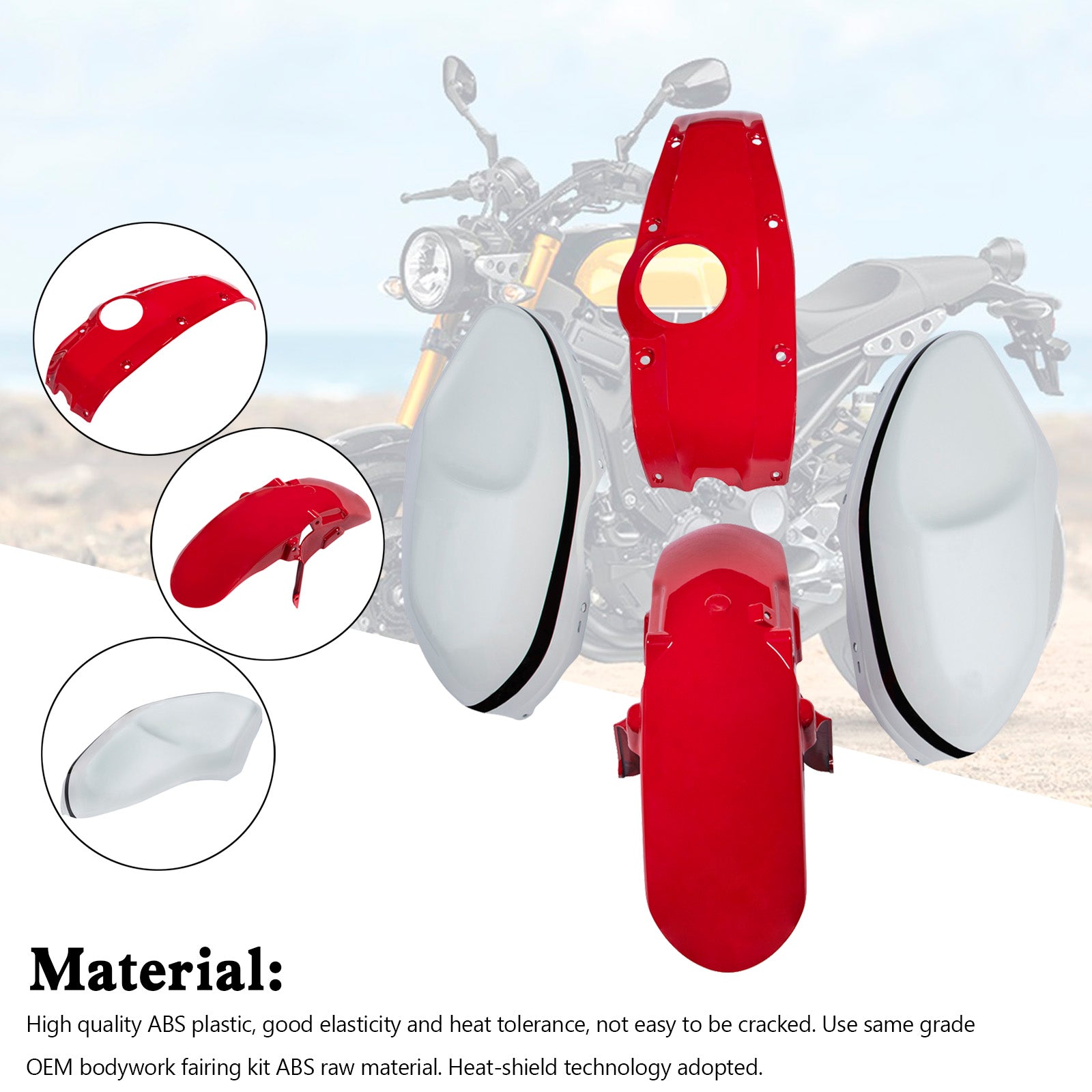 Kit de carénage de carrosserie en plastique ABS d'injection Yamaha XSR900 2016-2021 001#