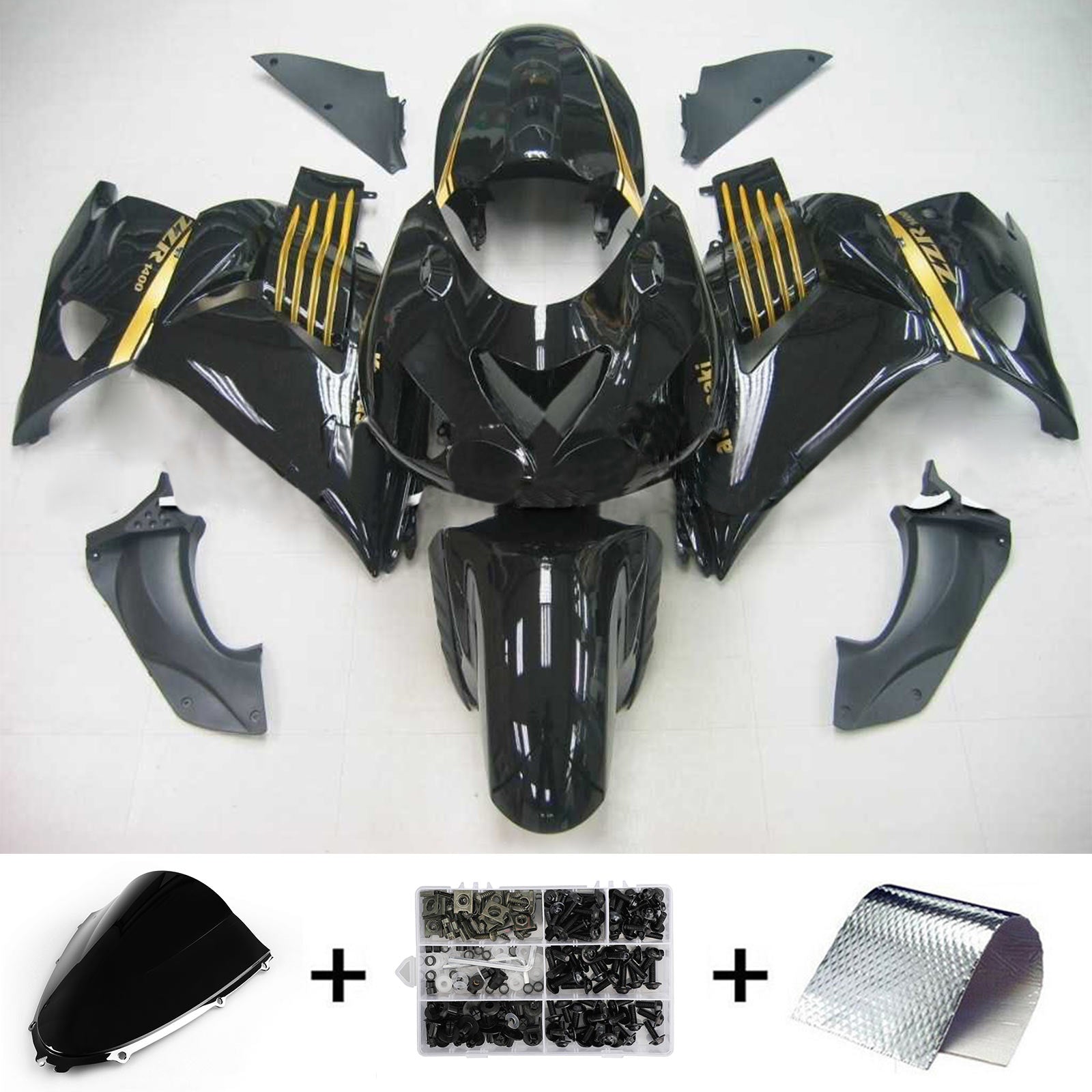 2006-2011 Kawasaki ZX14R Injection Fairing Kit Bodywork Plastic ABS