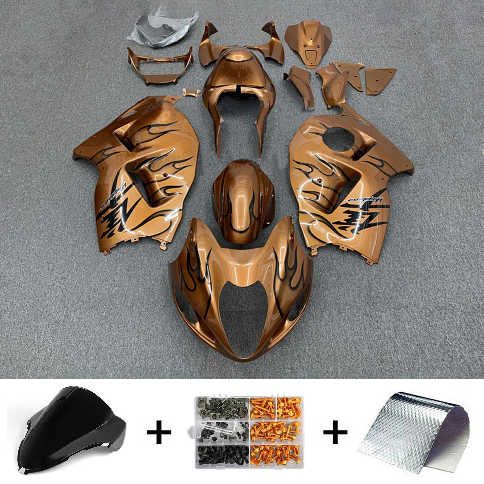 1999-2007 Suzuki Hayabusa GSX1300R Kit de carénage d'injection carrosserie plastique ABS # 144