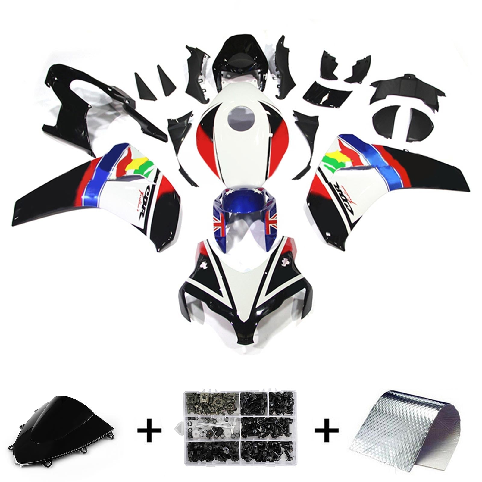 2008-2011 Honda CBR1000RR Injectiekuipset Carrosserie Kunststof ABS #180