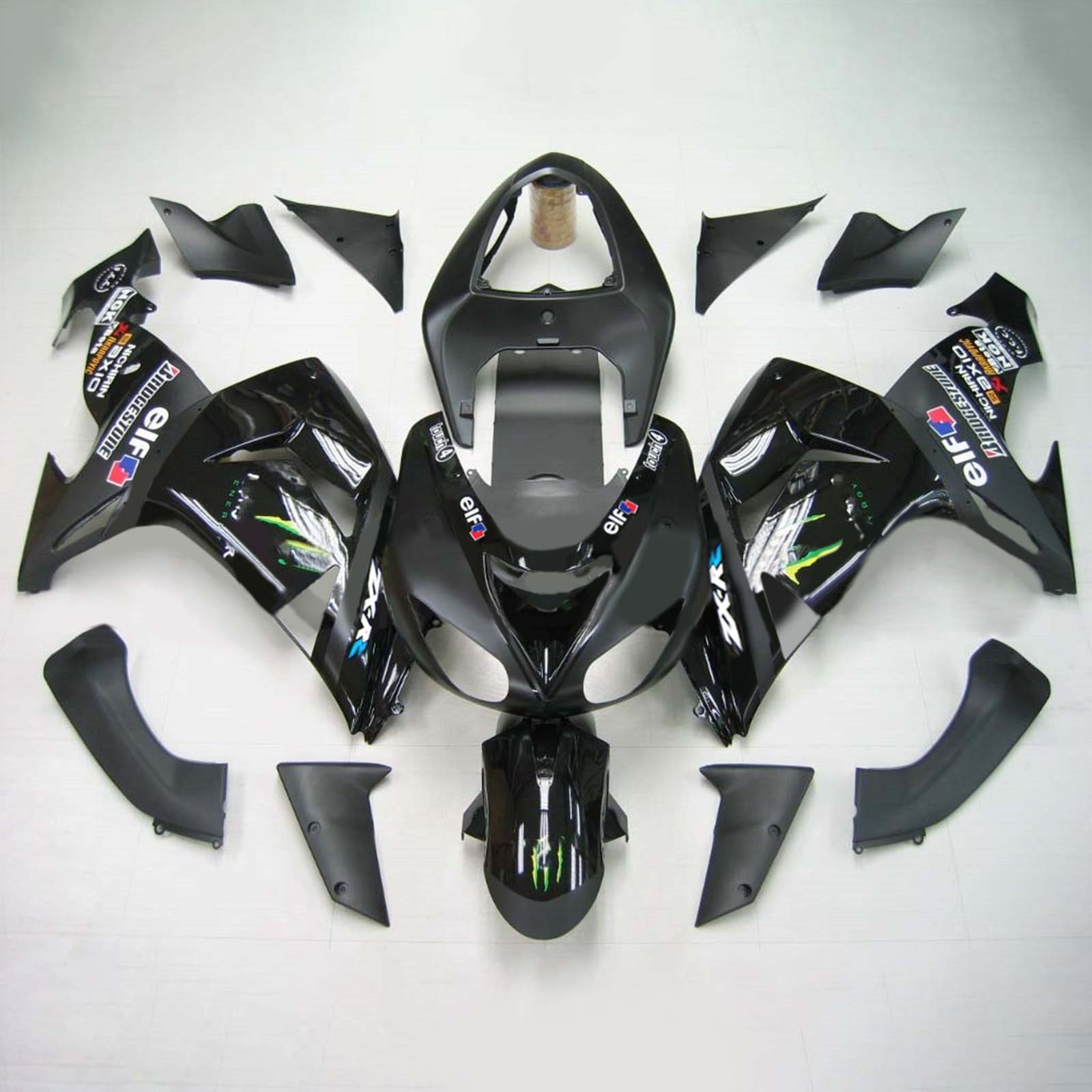 2006-2007 Kawasaki ZX10R Amotopart injectiekuipset carrosserie kunststof ABS #123