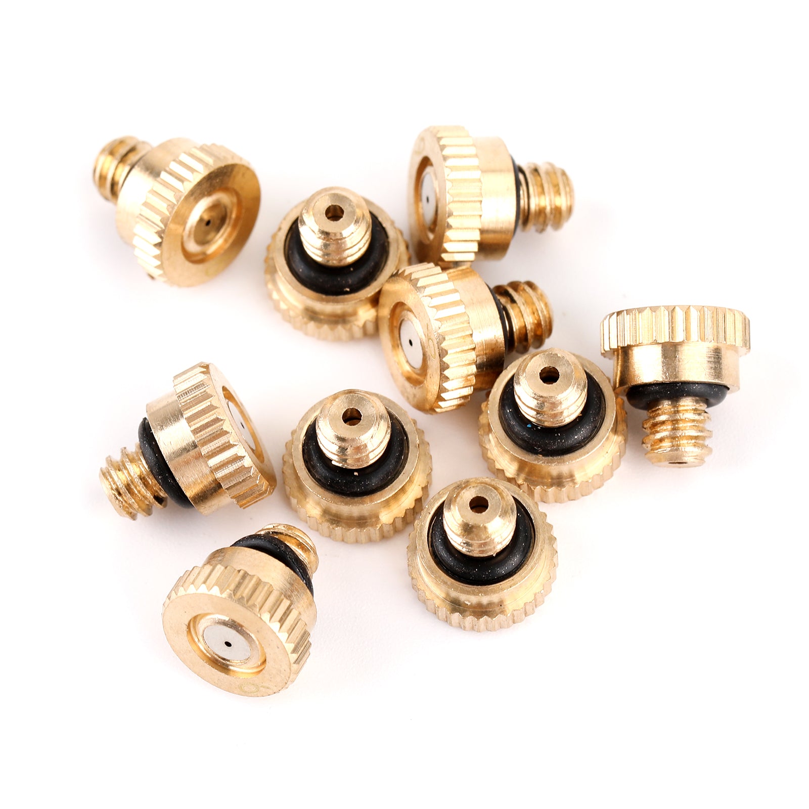 10X/20X/50X Brass Misting Nozzles Water Mister Sprinkle For Cooling System 0.024" 10/24 UNC