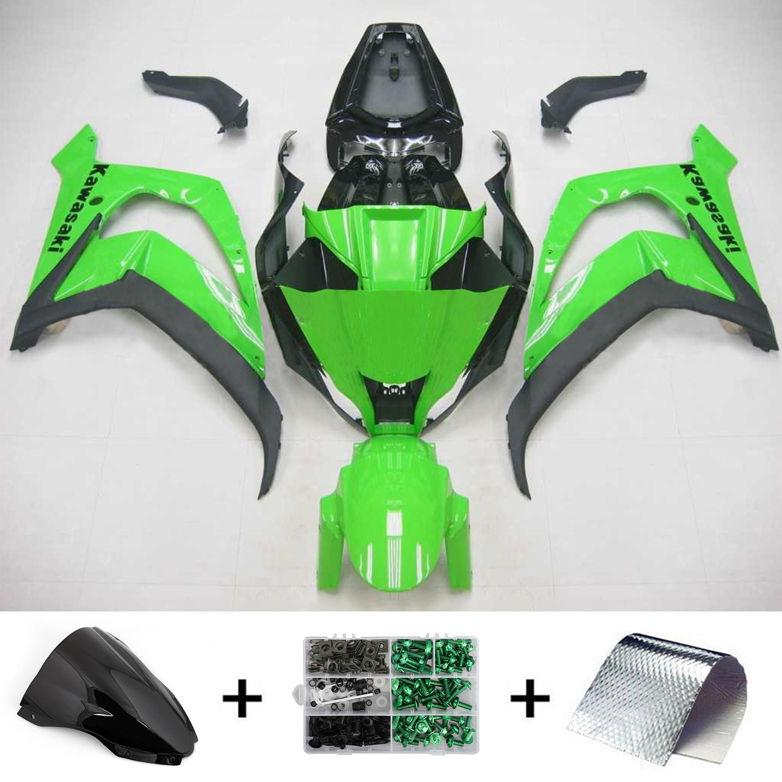 2011-2015 Kawasaki ZX10R Kit de carénage d'injection Amotopart Carrosserie Plastique ABS #118