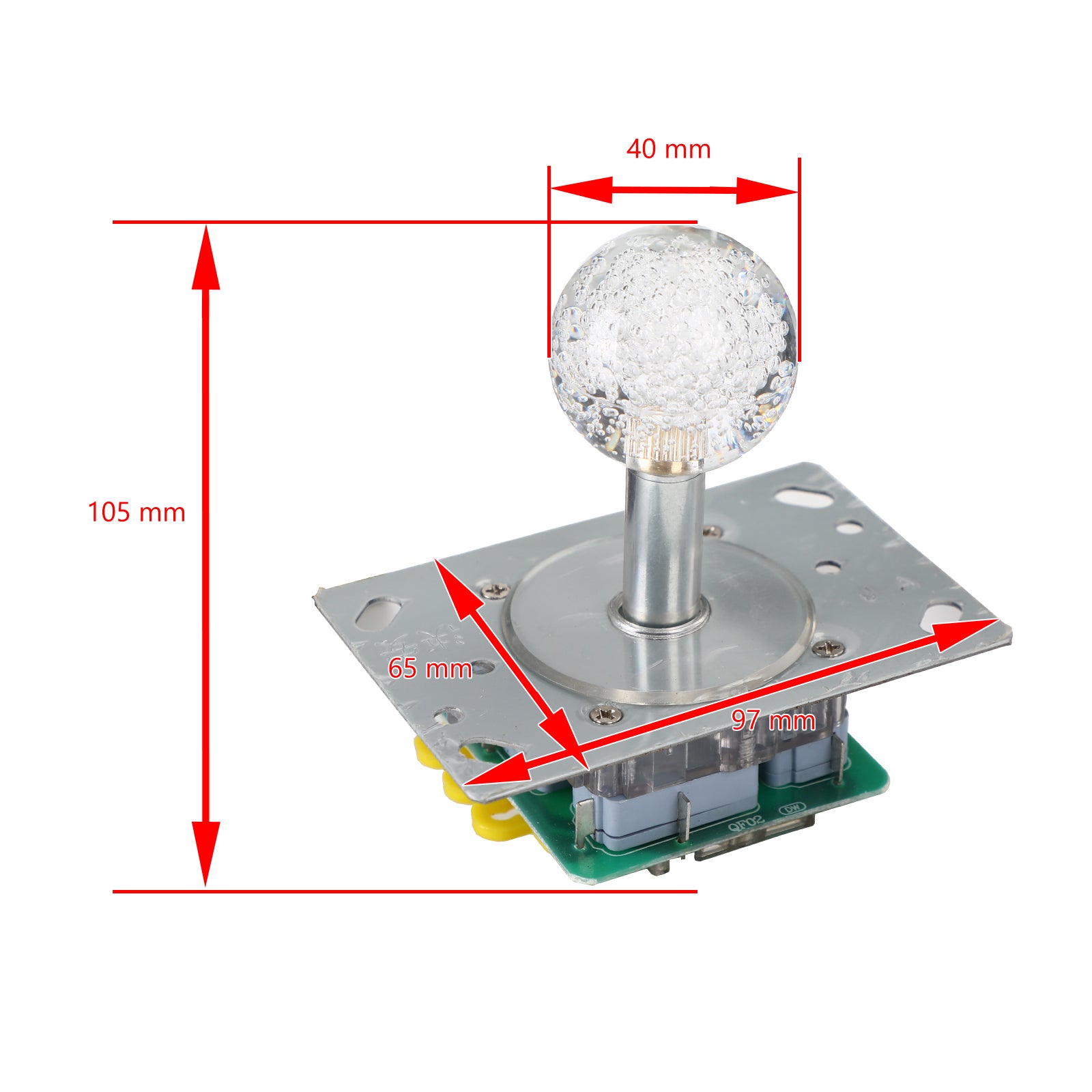 Joystick lumineux coloré LED commutable de 4 à 8 voies pour jeu d'arcade