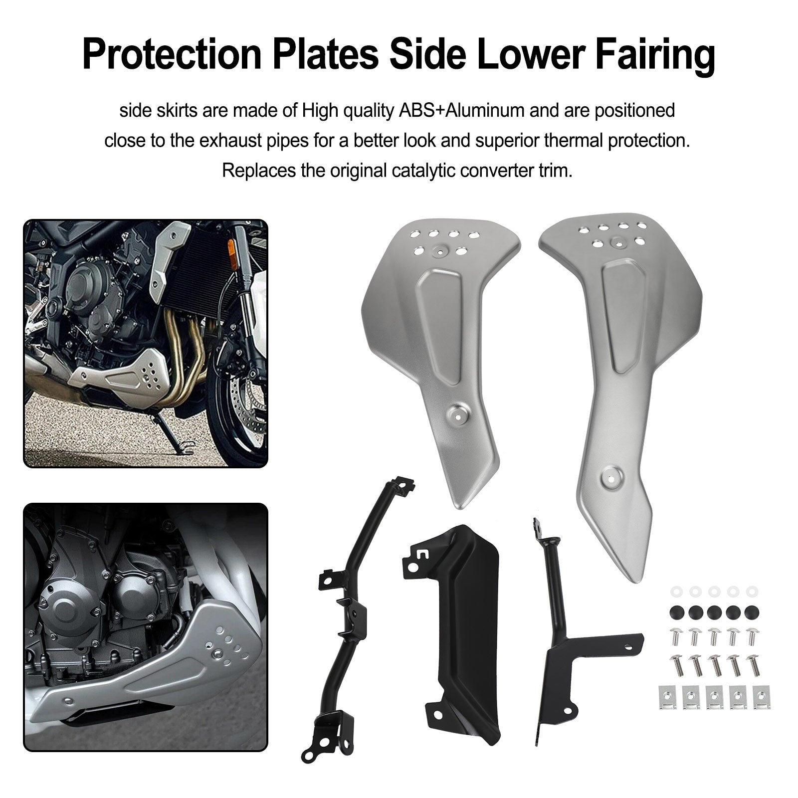 Lower Engine Belly Protection Plates Side Fairing For Trident 660 2021 Generic