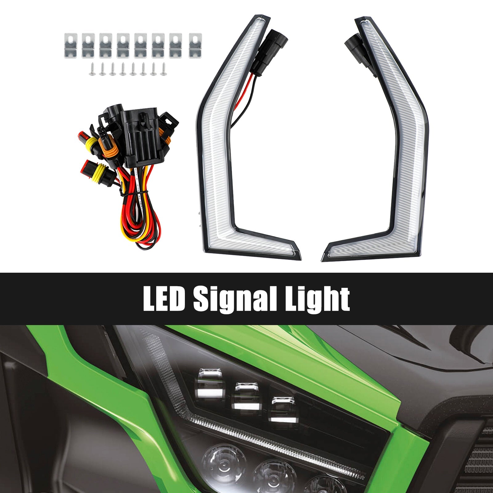 Kawasaki Teryx KRX 1000 2020-2023 Fang Accent Grilllampen LED-voorlicht