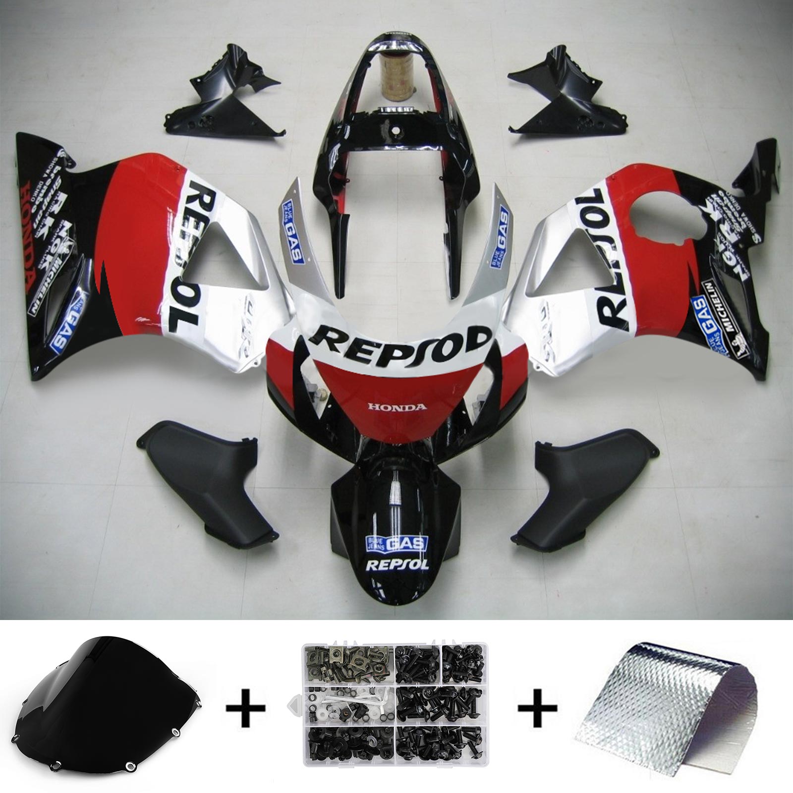 2002-2003 Honda CBR954 Amotopart Injection Fairing Kit Bodywork Plastic ABS #112