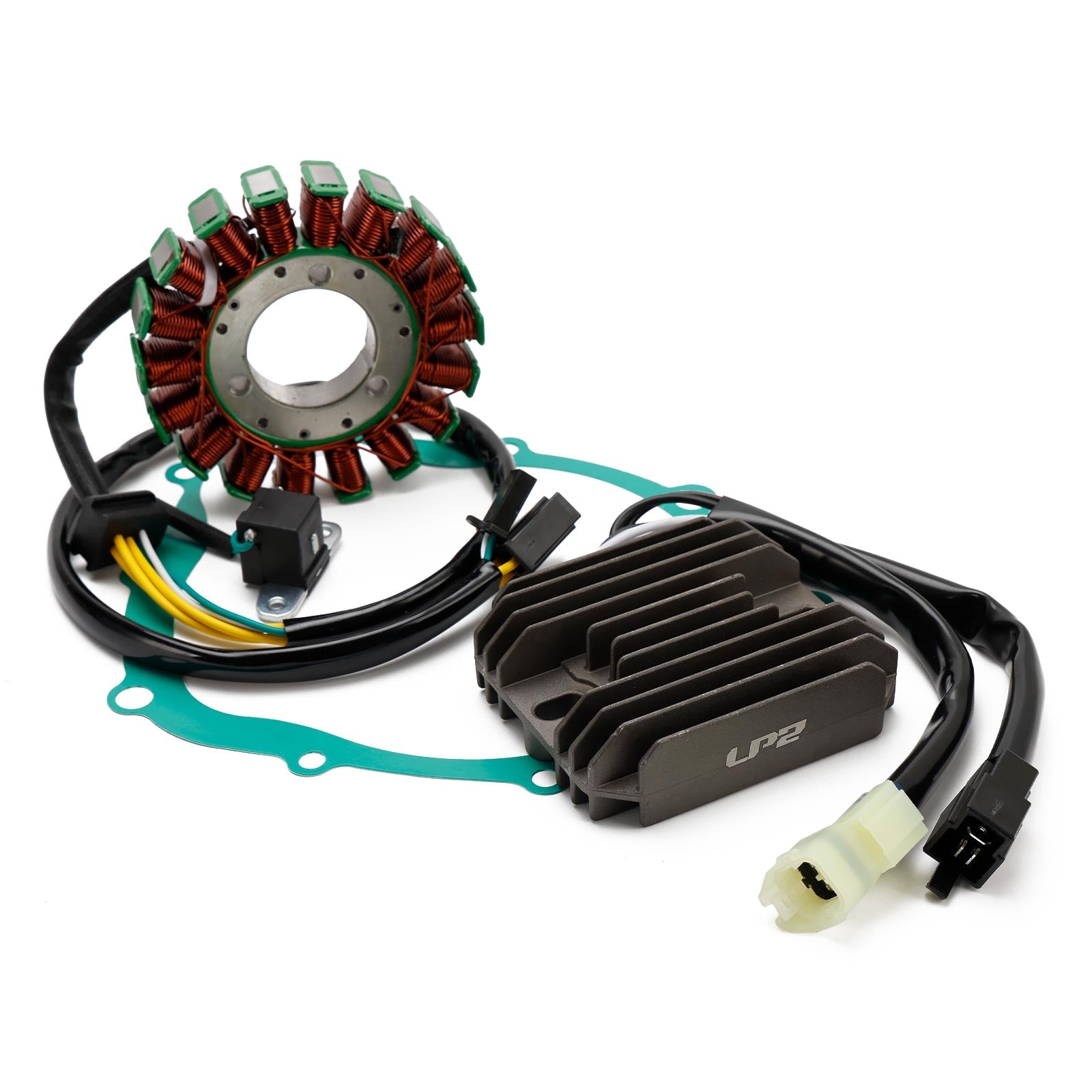 Magneto Stator + Voltage Rectifier + Gasket For Cagiva Raptor 650 ie 2006