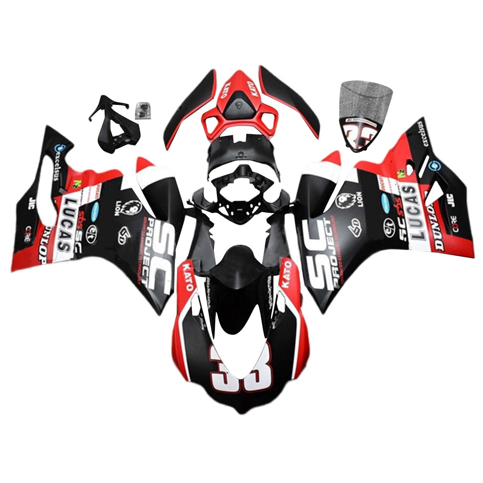 2015-2020 Ducati 1299 959 Kit de carenado Carrocería Plástico ABS