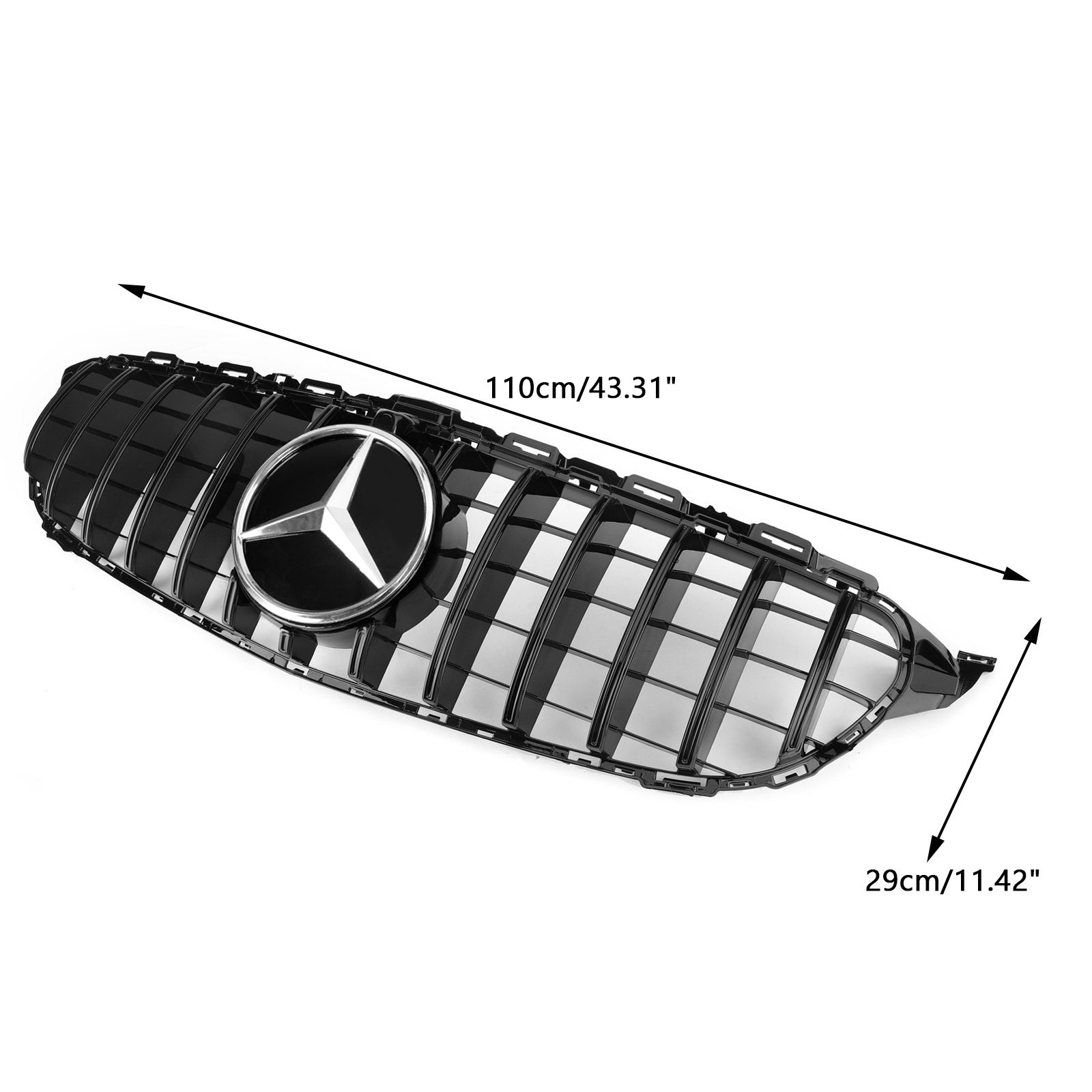 Mercedes Benz C-klasse 2019-2021W205 C300 C250 AMG (modellen met een camera) GTR-stijl grille Grille met camera Generiek