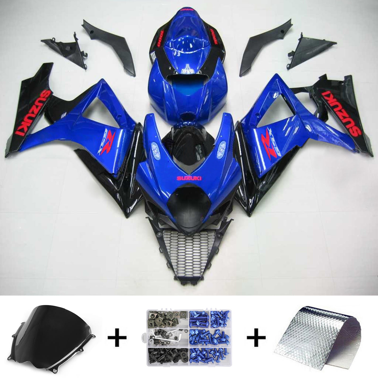 2007-2008 Suzuki GSXR1000 K7 Amotopart Injection Fairing Kit Bodywork Plastic ABS #109