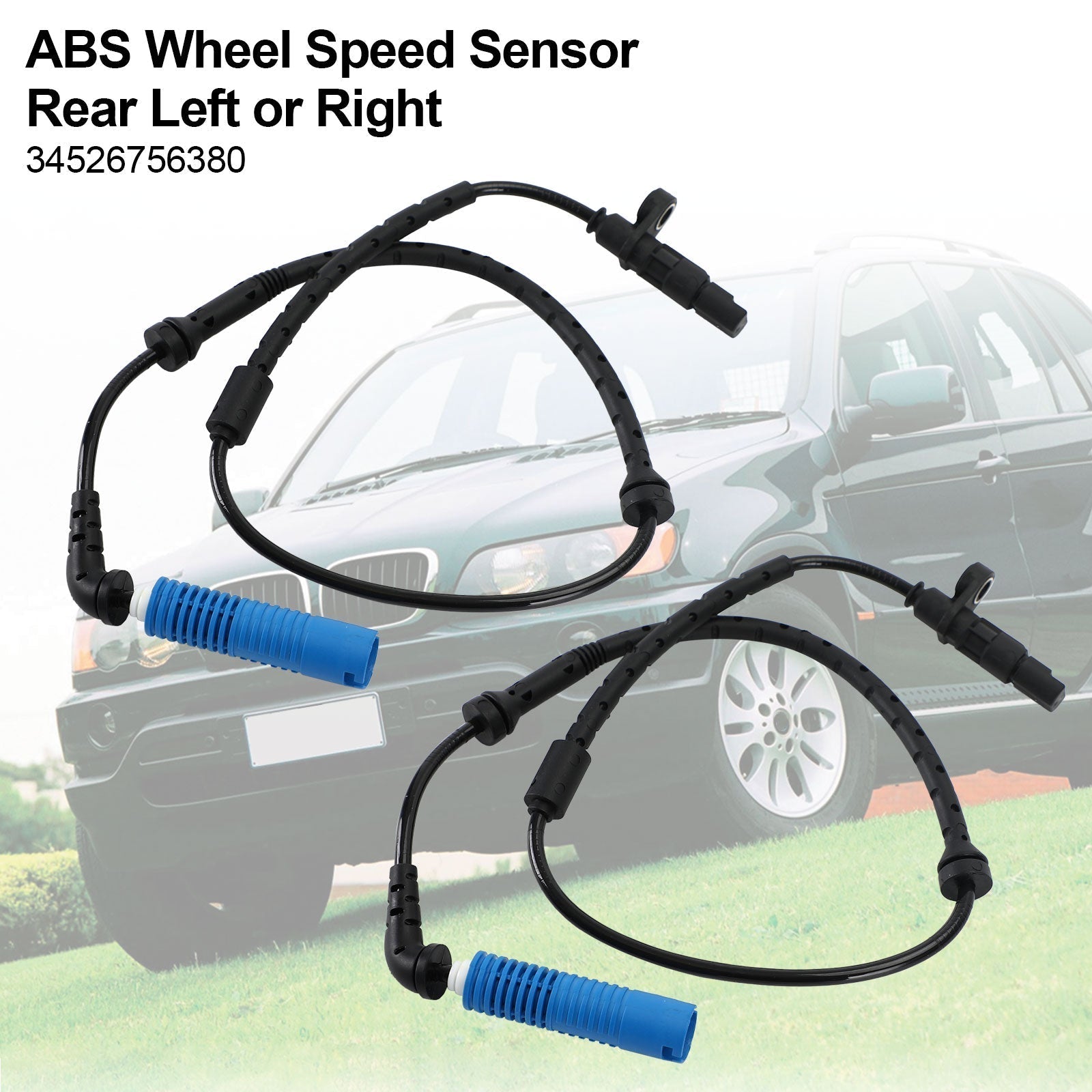 2 uds ABS Sensor de velocidad de rueda trasera izquierda y derecha para BMW E53 X5 2000-2006 34526756380