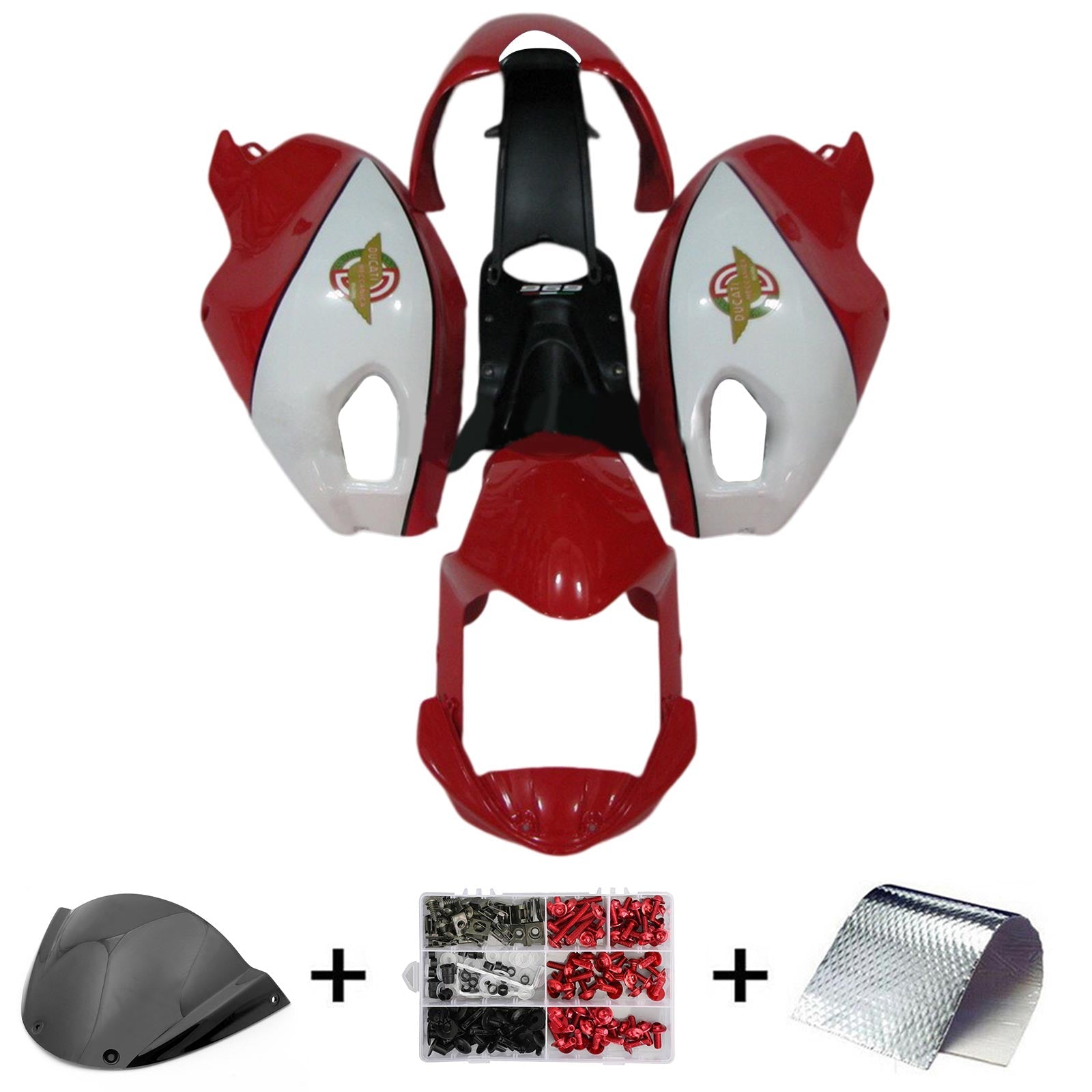 Alle år Ducati Monster 696 796 1100 S EVO Fairing Kit Karosseri