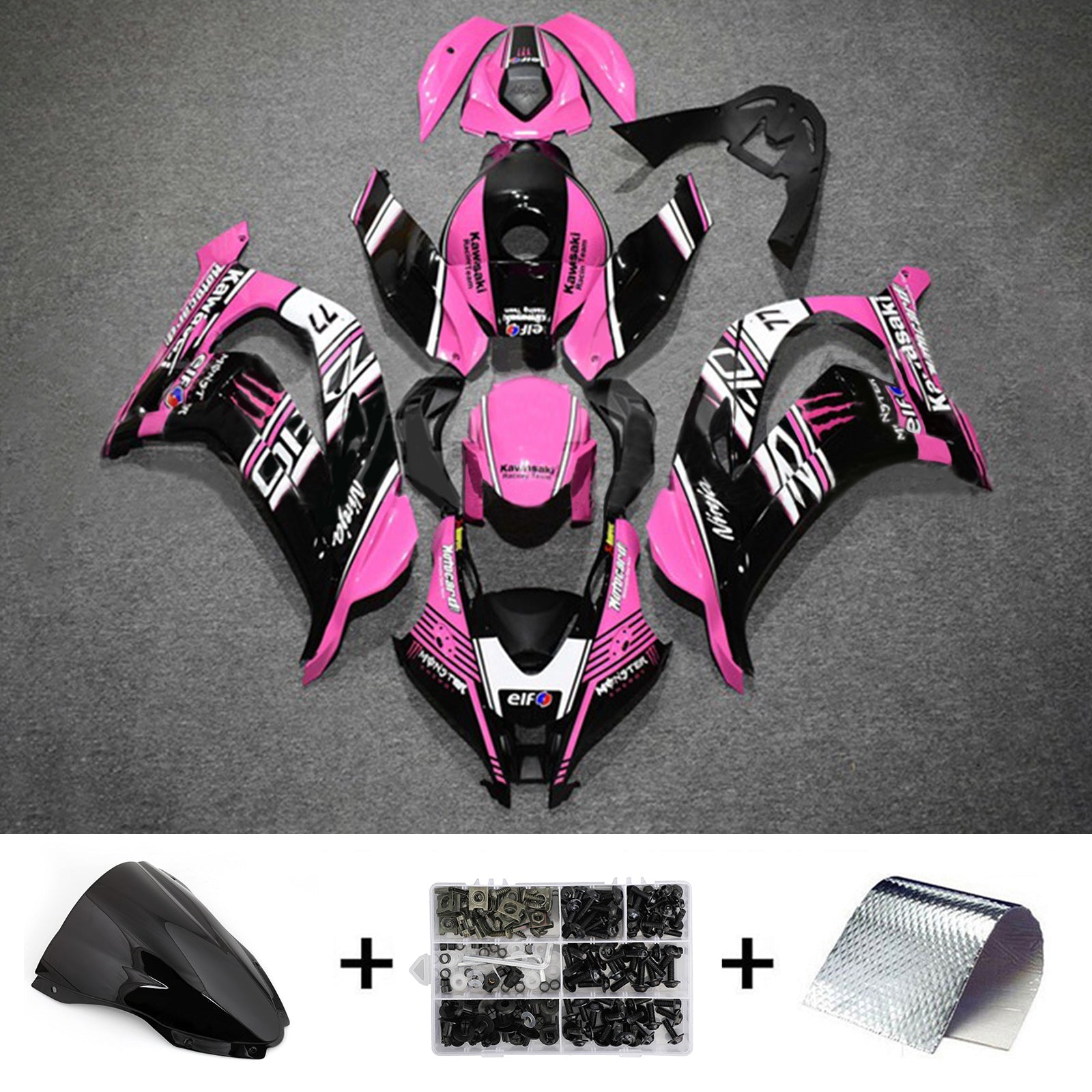 Kit de carenado de inyección Kawasaki ZX10R 2016-2020, carrocería de plástico ABS #147