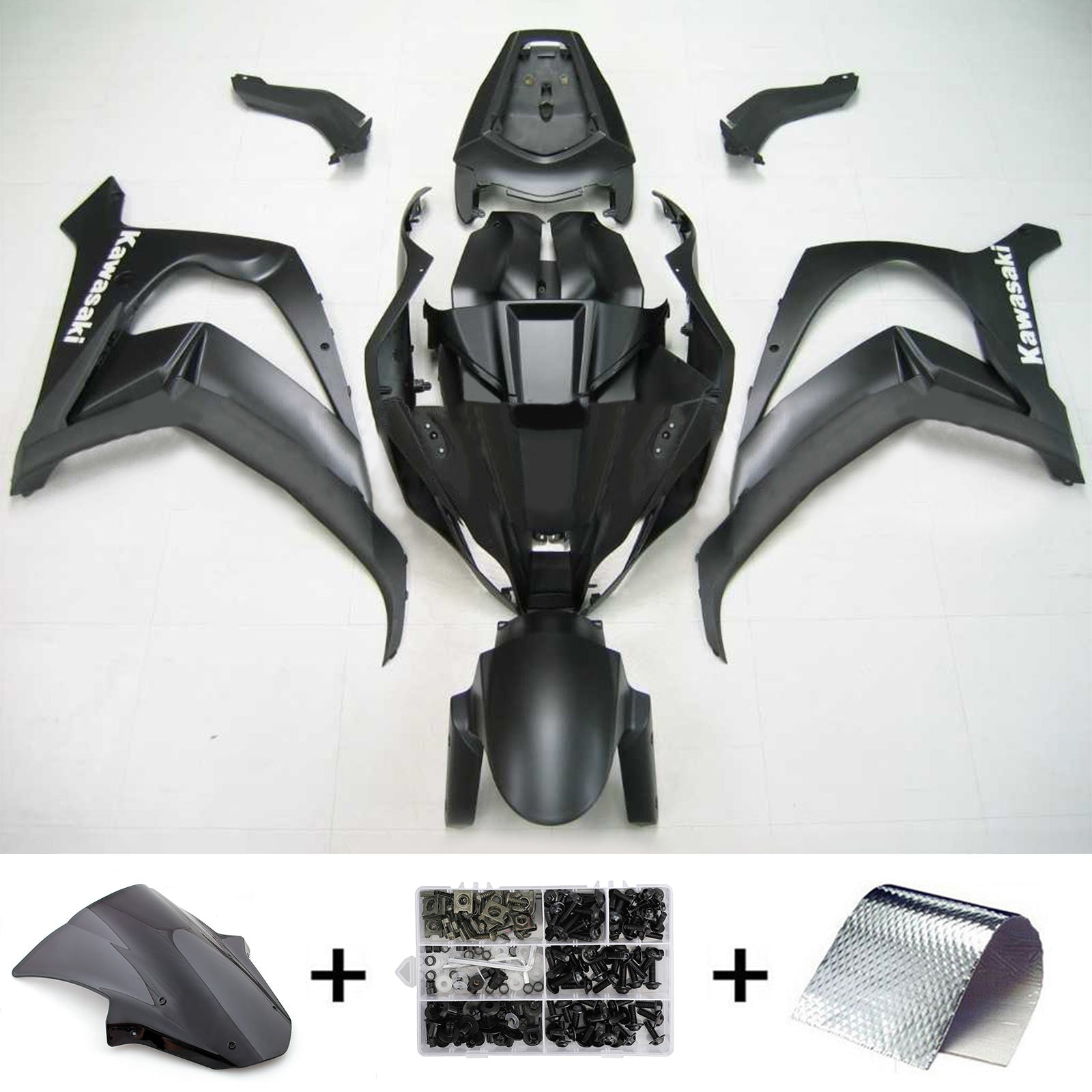 2011-2015 Kawasaki ZX10R Amotopart injectiekuipset carrosserie kunststof ABS #104