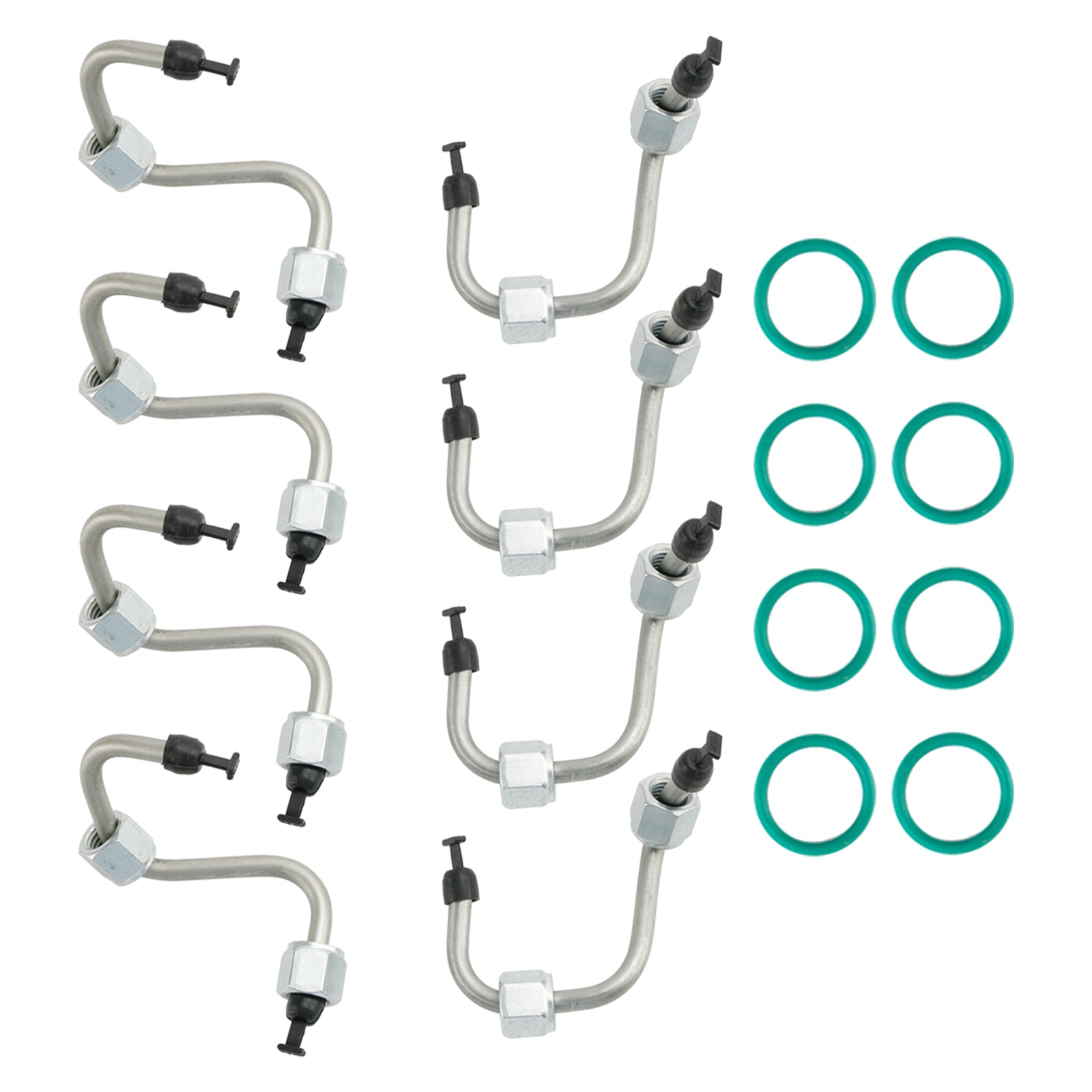 8PCS Brandstofinjectorinstallatieset met injectorlijn voor Ford F250-F550 6.4 2008-10