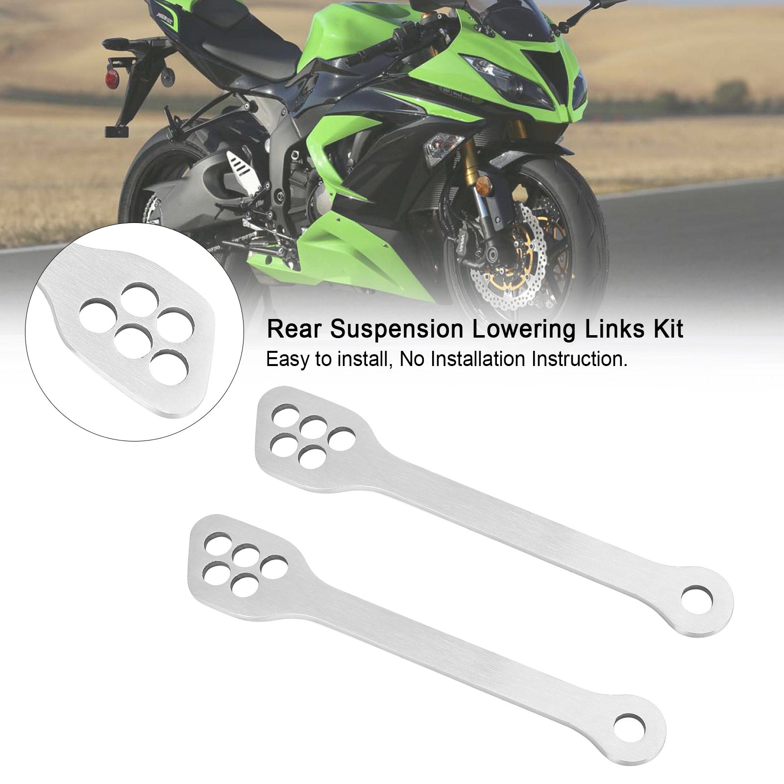 Rear Suspension Lowering Links Kit For KAWASAKI Ninja ZX6R ZX10R EX250 EX300 2003-2019