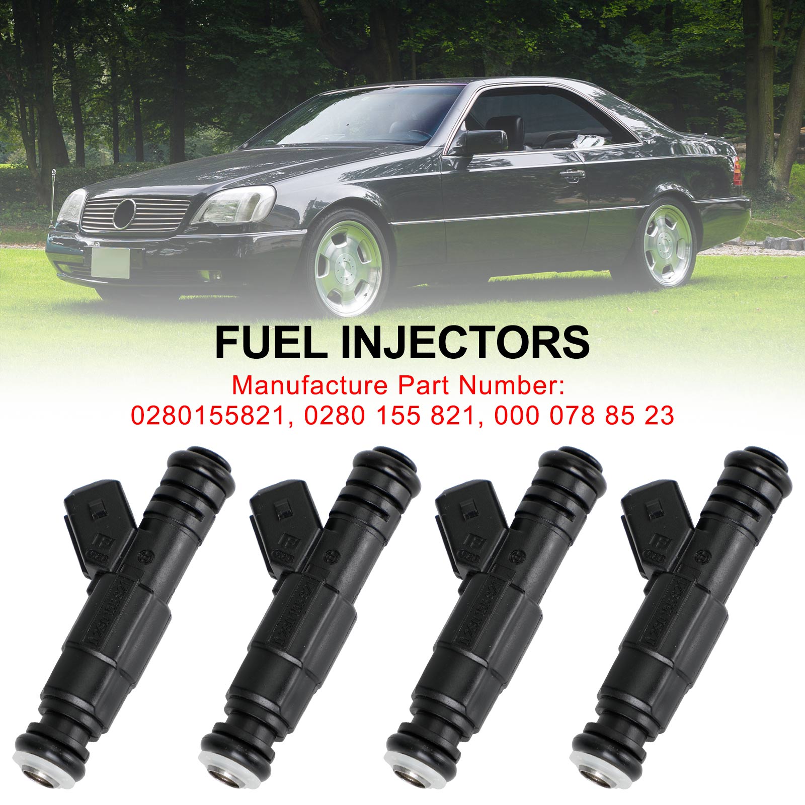 4 STK Mercedes-Benz W124 R129 W140  W202  W210 Drivstoffinjektor 0280155821