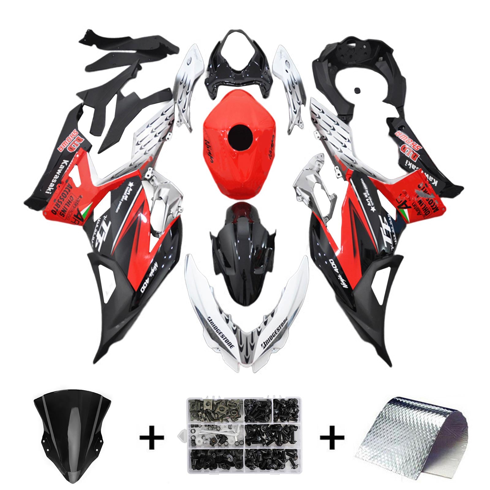 Kit de carenado Kawasaki EX400/Ninja400 2018-2024