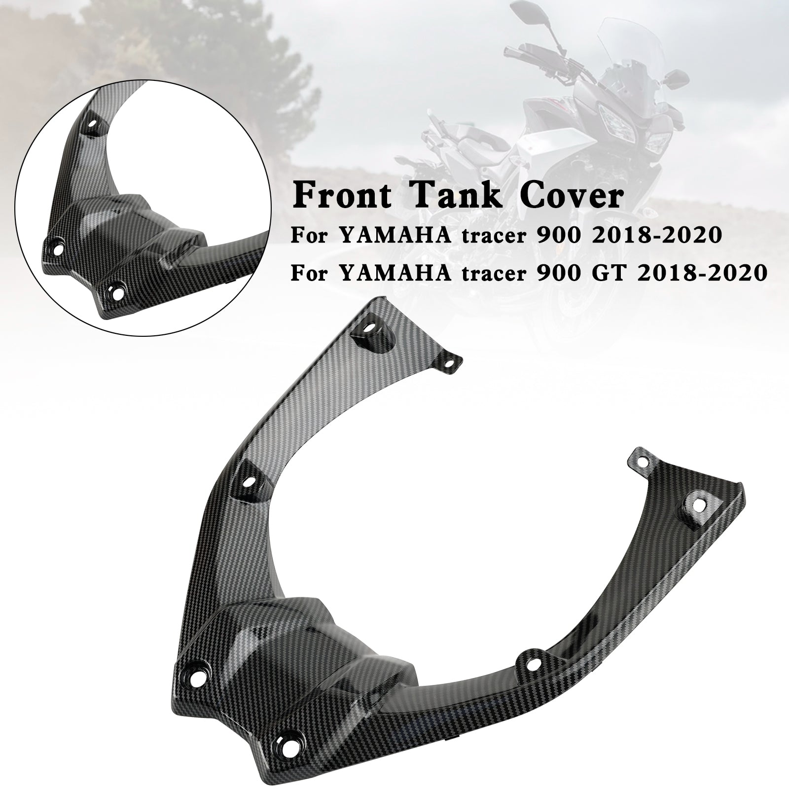 Panneau de carénage de couvercle de réservoir avant en plastique ABS pour Yamaha Tracer 900 / GT 2018 – 2020