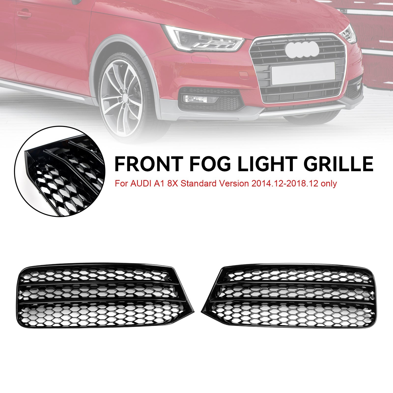 2015-2018 Audi A1 8X paire pare-chocs avant antibrouillard couverture calandre