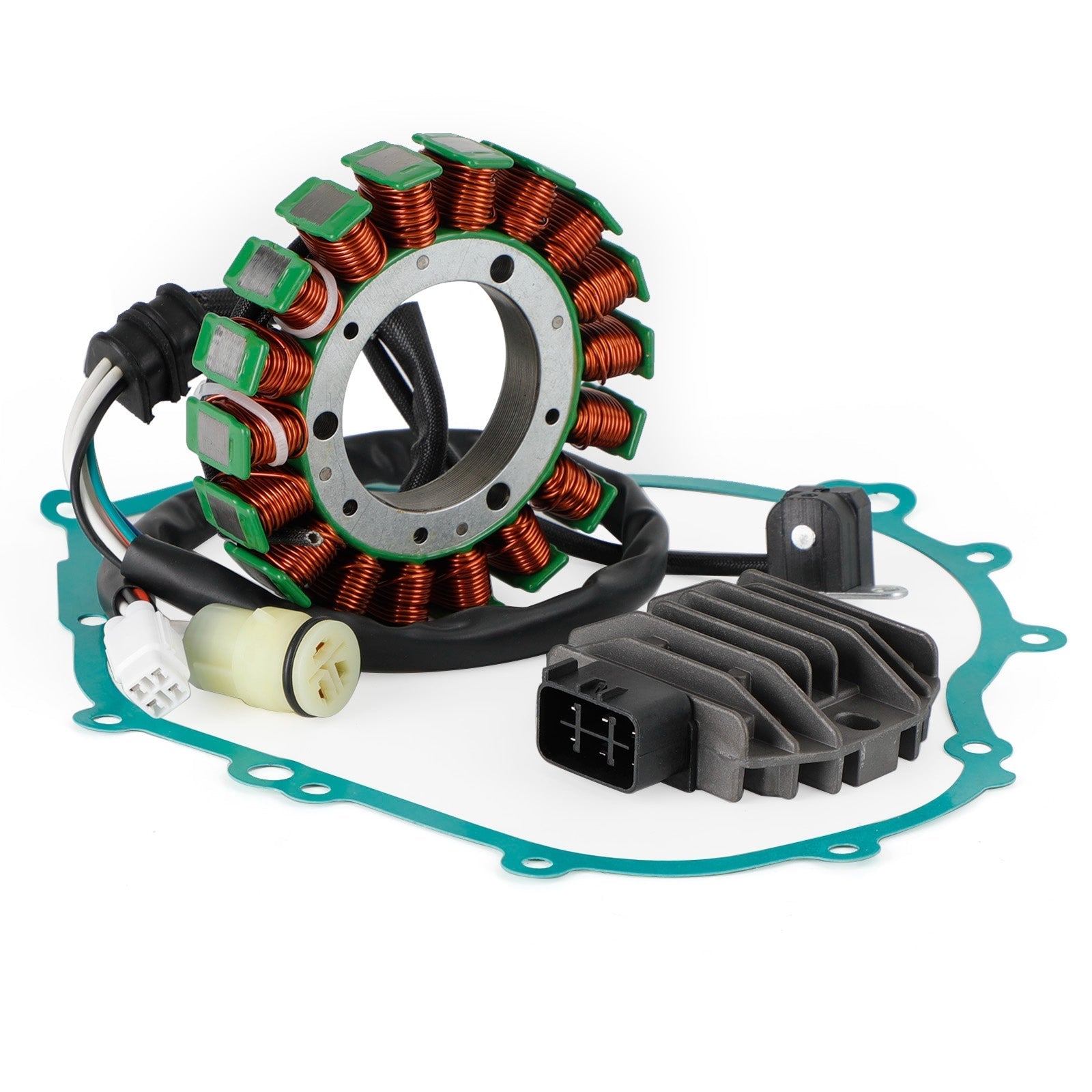 2005-2006 Yamaha YFM350FAH Bruin 350 4WD Hunter Magneto Stator + Spanningsgelijkrichter + Pakking 5UH-81410-00