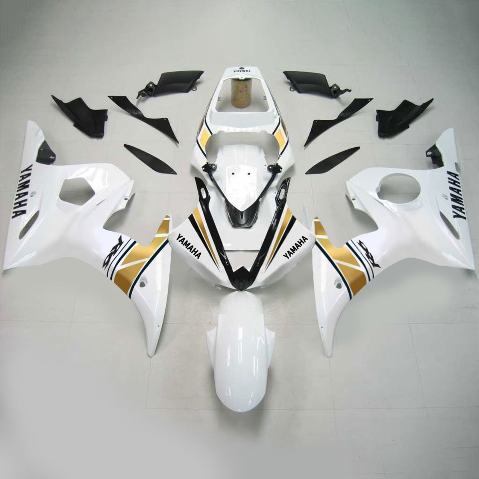 2003-2004 Yamaha YZF 600 R6 2006-2009 Yamaha R6S Amotopart Injection Fairing Kit Karosseri Plast ABS #136