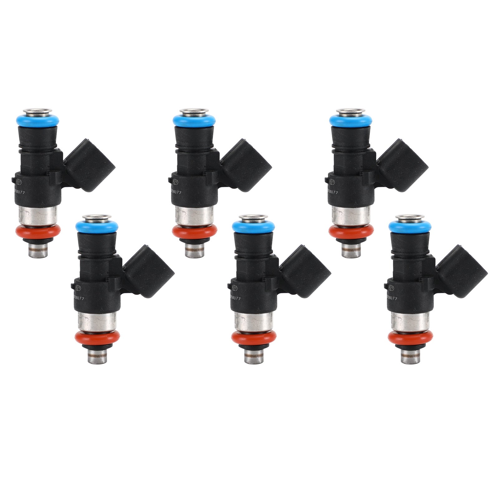 6PCS Fuel Injectors 0280158077 Fit Ford Fusion Fit Mazda 6 CX-9 2010-2011