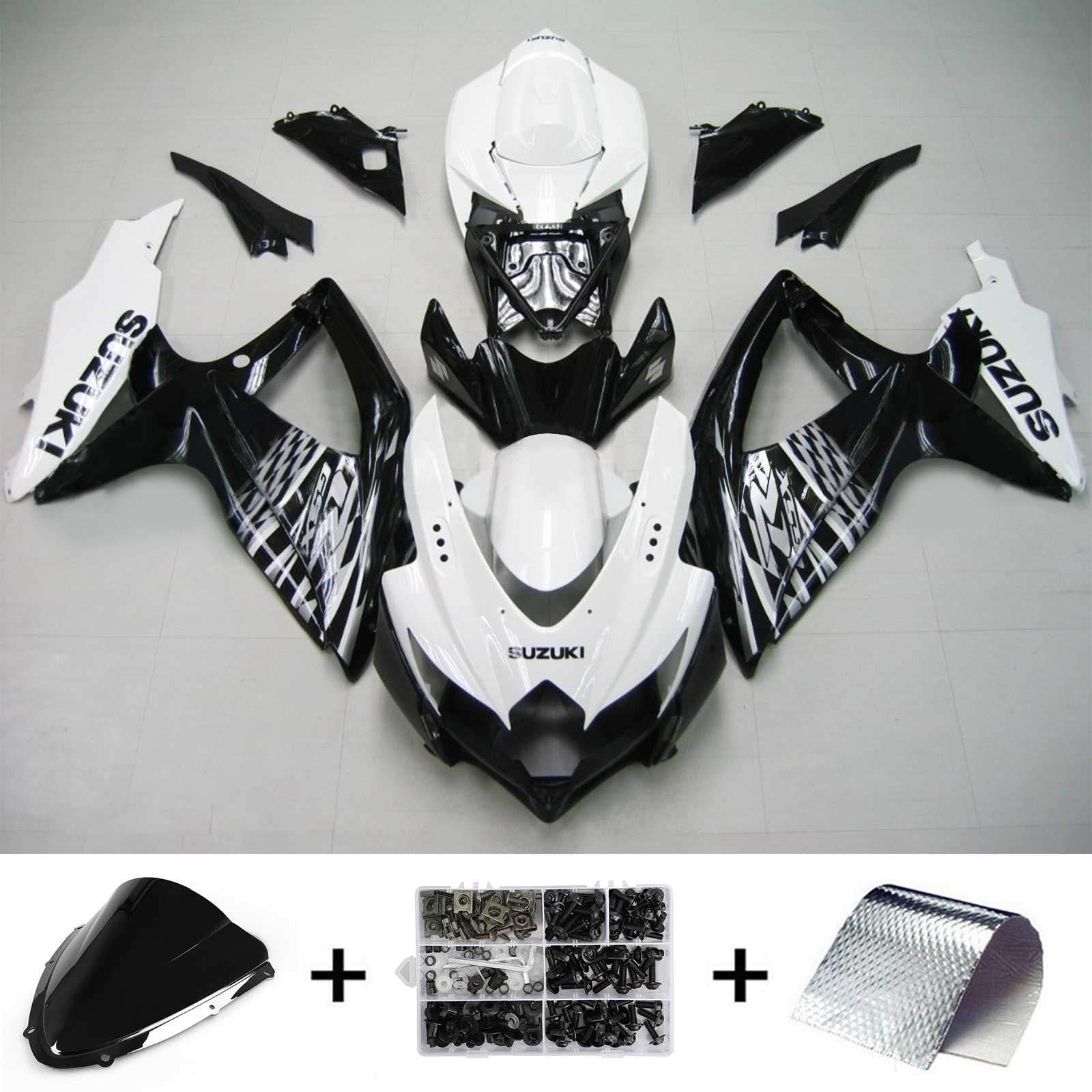 2008-2010 Suzuki GSXR 600/750 K8 Kit de carénage d'injection carrosserie plastique ABS