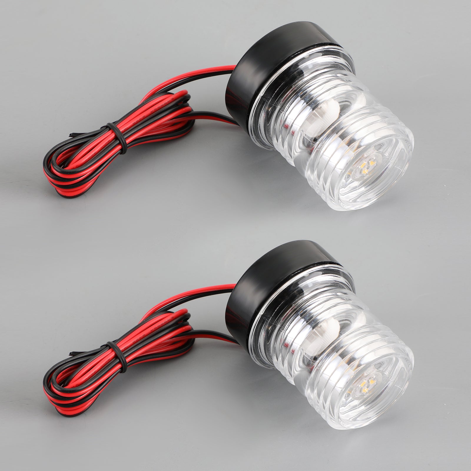 2 12V LED Navigation Signal Light Anchor Vessel Round Lamp For Marine Boat Yacht